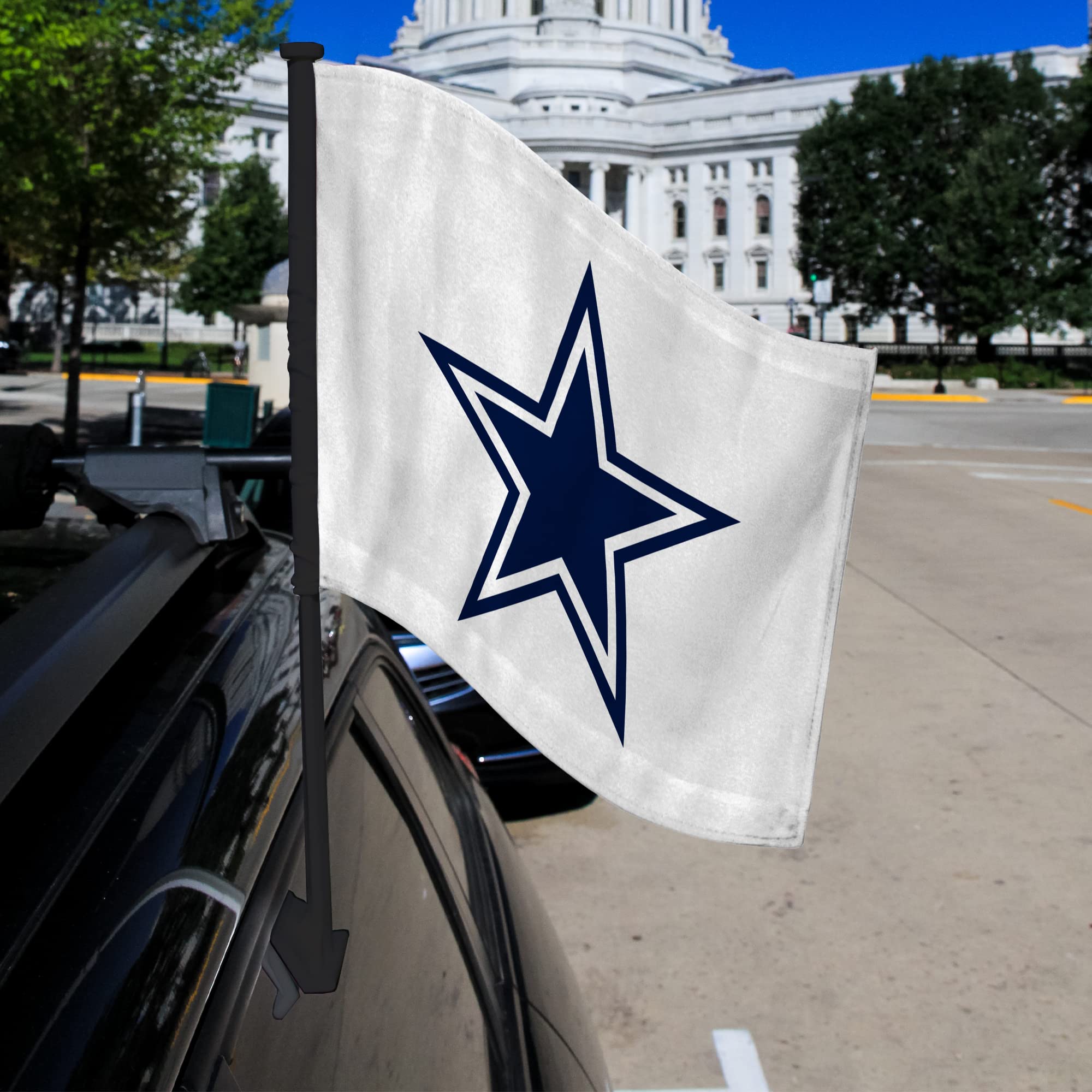 NFL Car Flag - Double Sided Team Logo Car Accessory for Game Day, Tailgating & Road Trips - Officially Licensed Team Colors & Durable Polyester Fabric