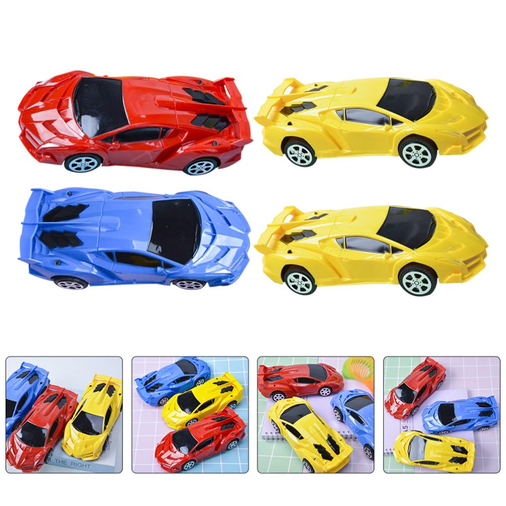 ibasenice 4-Piece Friction Powered Construction Toy Cars Set - Pull Back Vehicles for Kids, Adorable Push Cars for Toddlers - Perfect for Indoor Play, Birthday Gifts & Early Learning Development