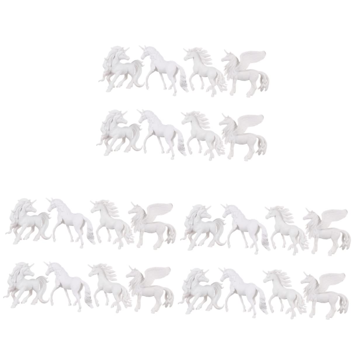 Gadpiparty 24-Piece White Animal Embryo Coloring Toys for Kids - DIY Plastic Craft Set for Painting & Decorating | Perfect for Girls' Art Projects, Birthday Party Favors & Classroom Activities