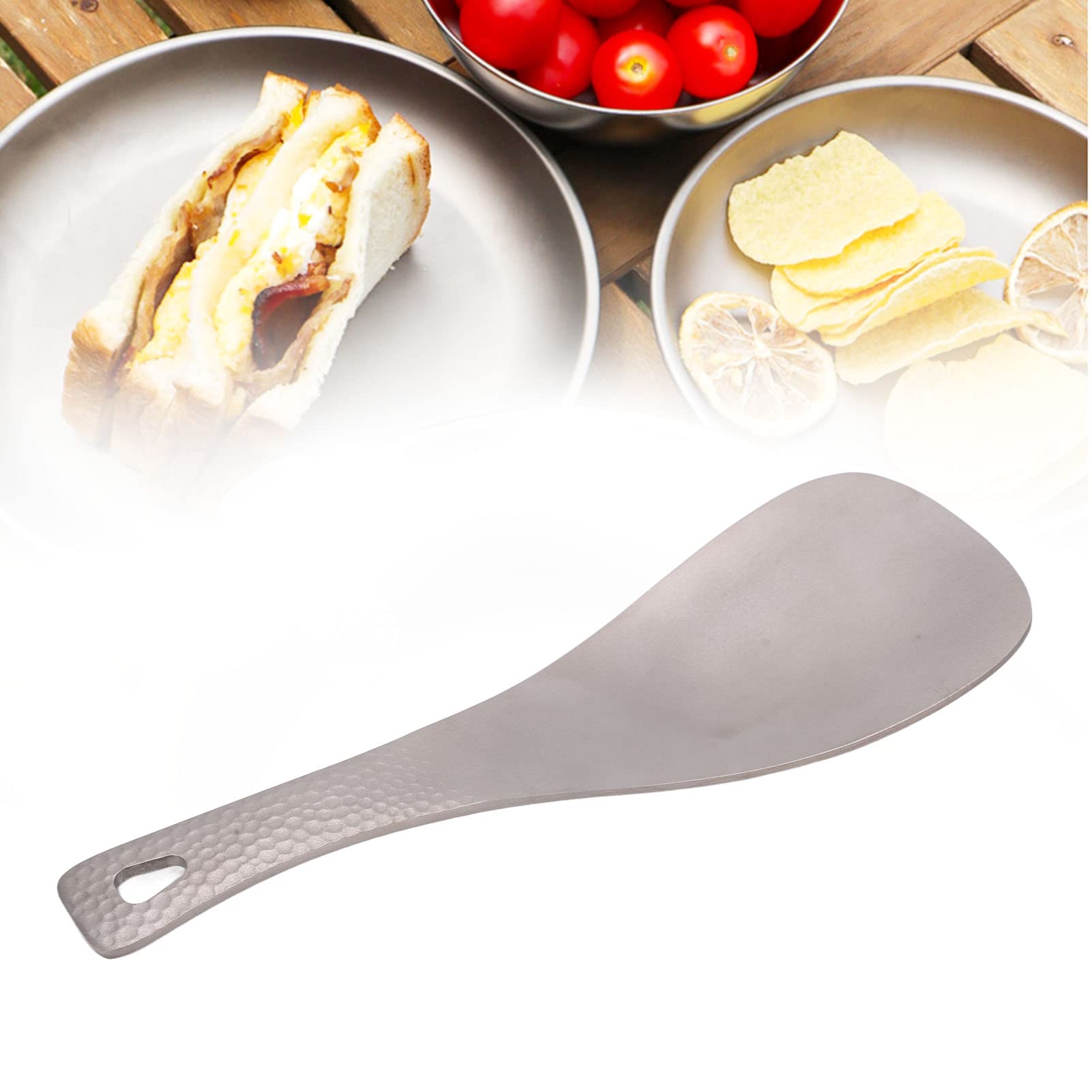 Premium Titanium Rice Paddle - Durable Rice Scooper Spoon & Rice Cooker Spatula for Perfect Serving - Ideal for Home Kitchens & Restaurant Use - Great for Sushi, Stir-Frying & Meal Prep