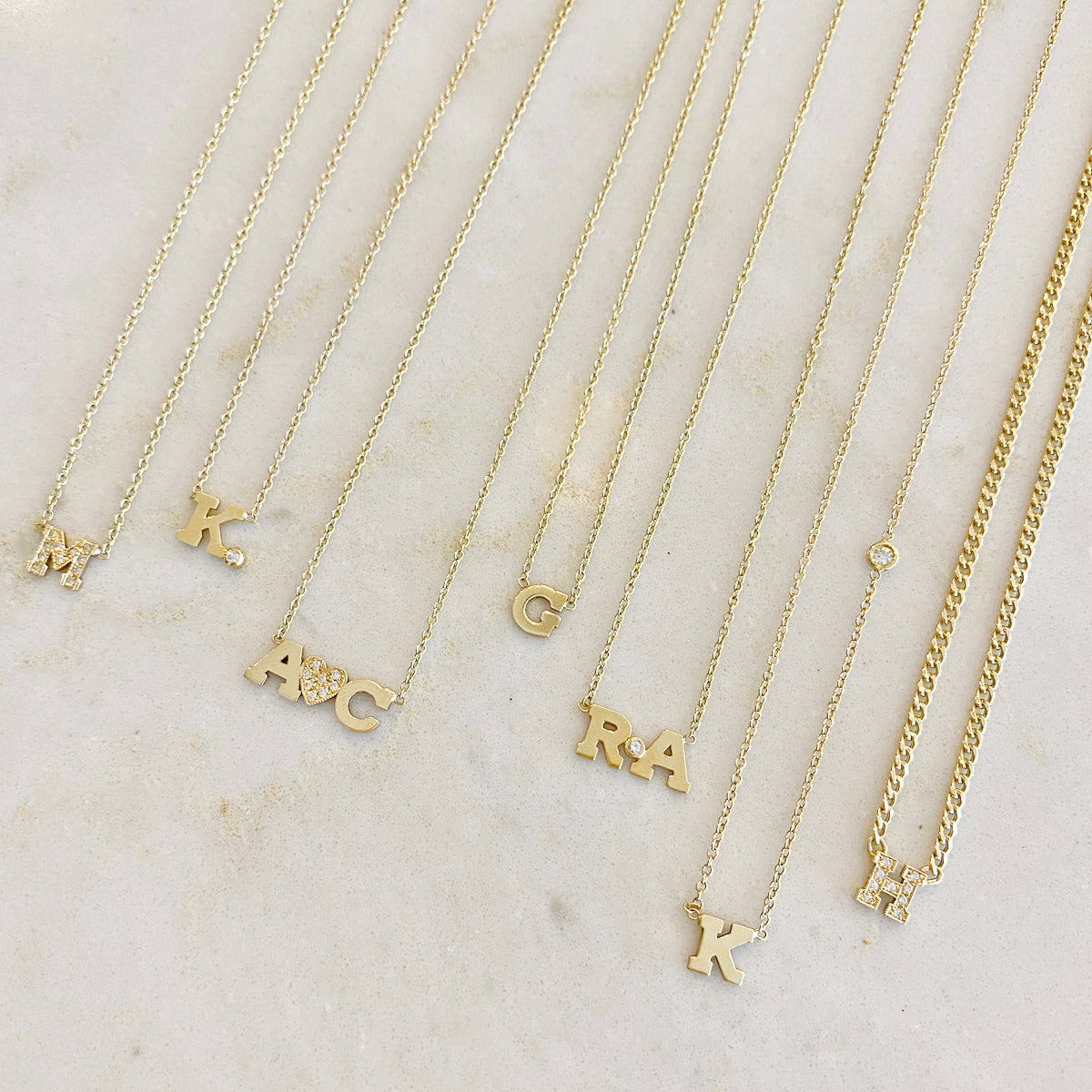 14K Gold Initial Letter Necklace with Floating Diamond - Personalized Name Jewelry Gift for Women, Perfect for Birthdays, Anniversaries & Everyday Elegance