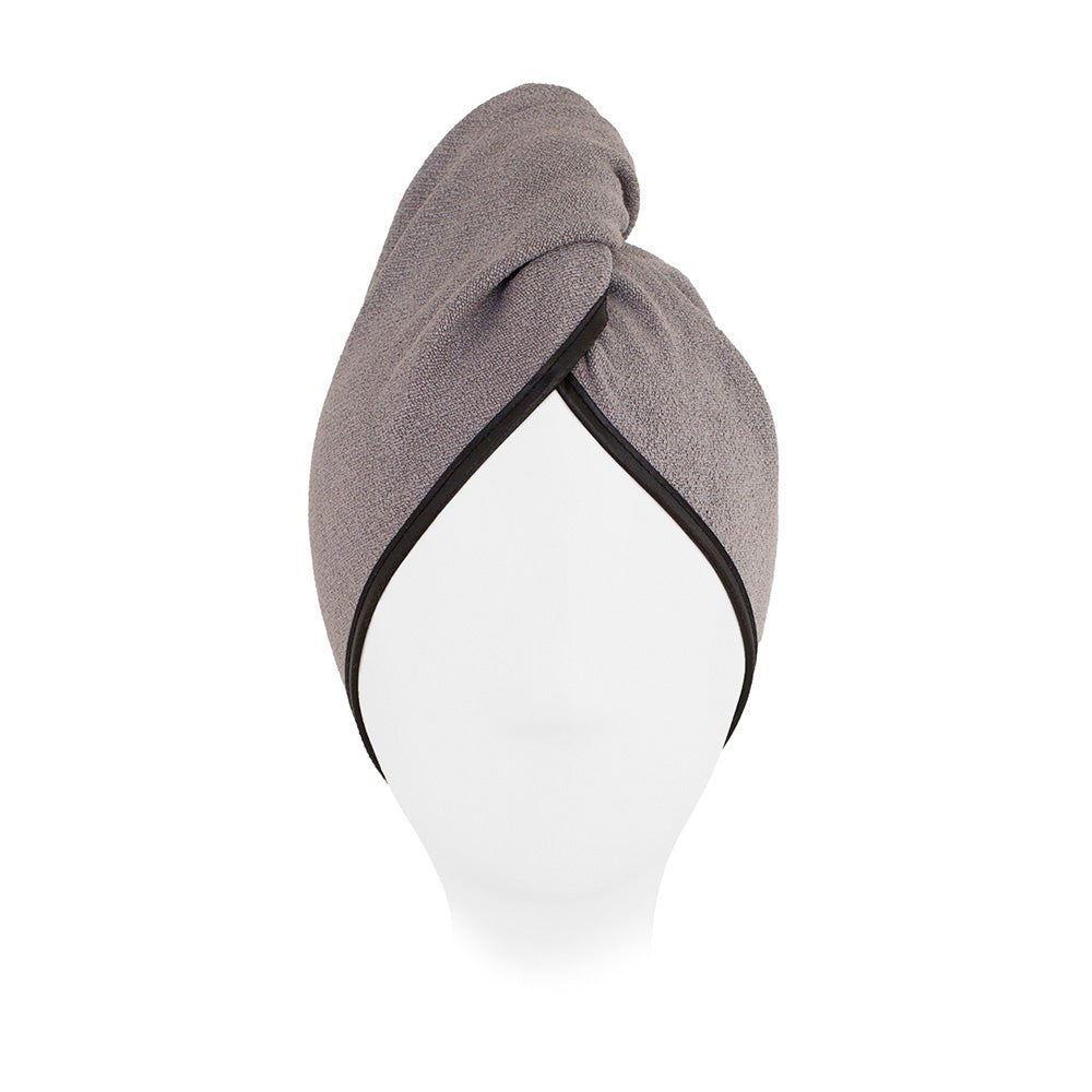 Ugly Swan Unicorn Microfiber Hair Towel - Super Soft & Absorbent Hair Wrap for Women & Kids - Charcoal Grey - Perfect for Post Shower, Salon & Travel Use