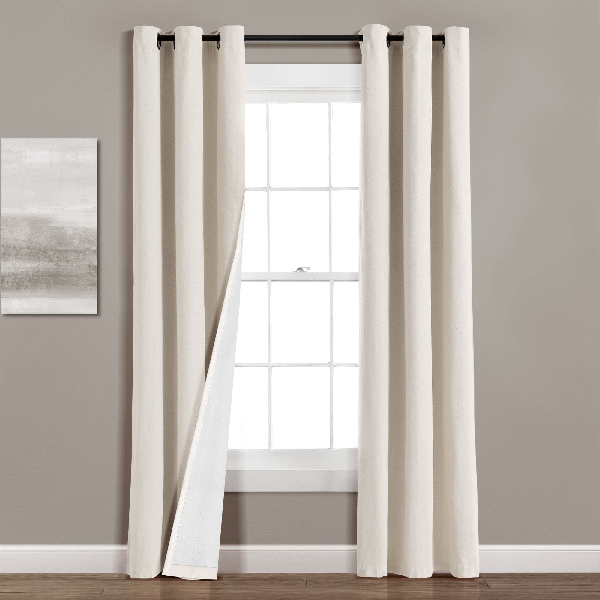 Blackout Curtains for Bedroom - Thermal Insulated Faux Linen Window Panels with Grommet Top for Noise Reduction & Light Blocking - Perfect for Home, Office, and Nursery
