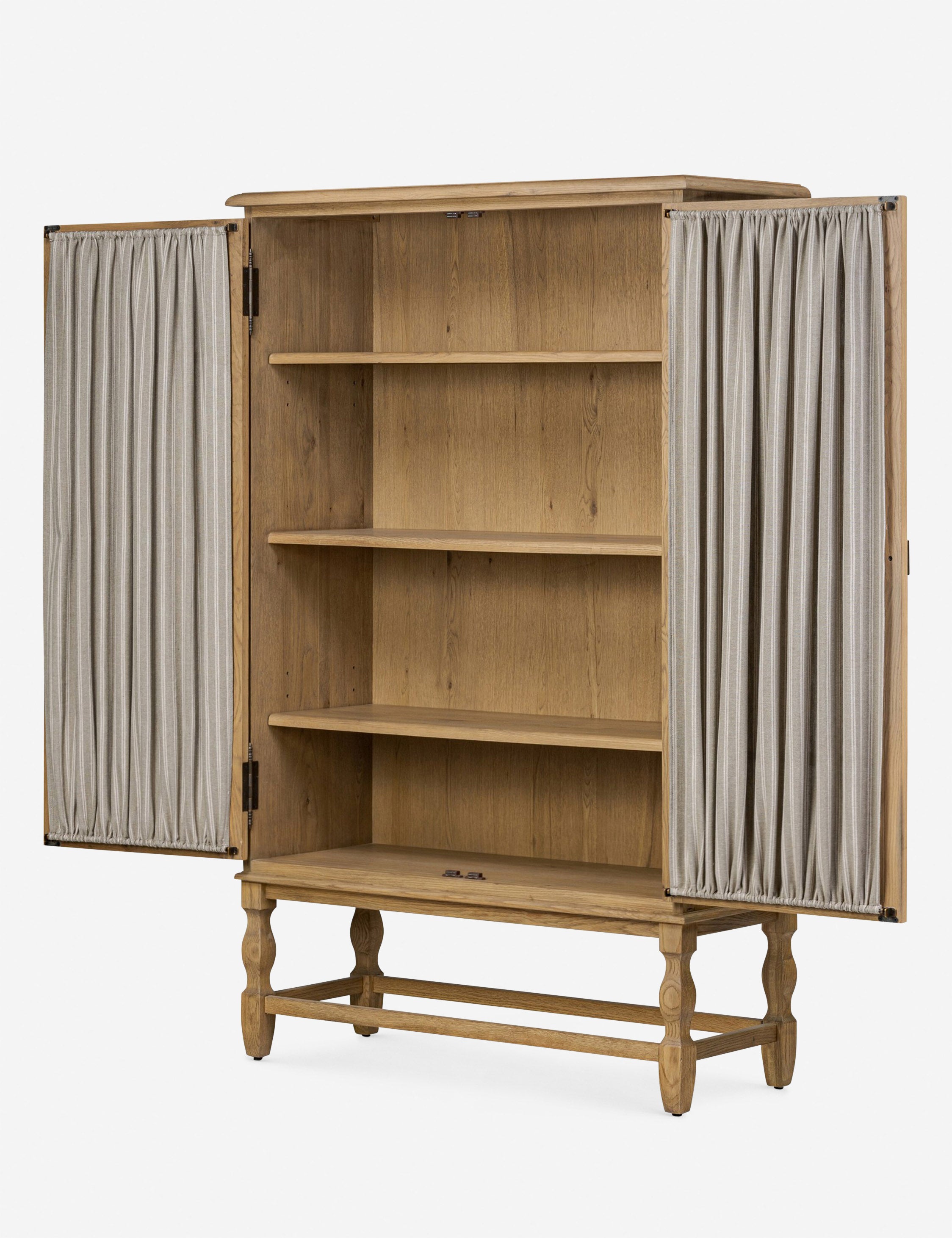 Finley Curio Cabinet by Amber Lewis x Four Hands - Glass Display Cabinet for Collectibles & Home Decor - Perfect for Living Room, Dining Room, or Office Showcase
