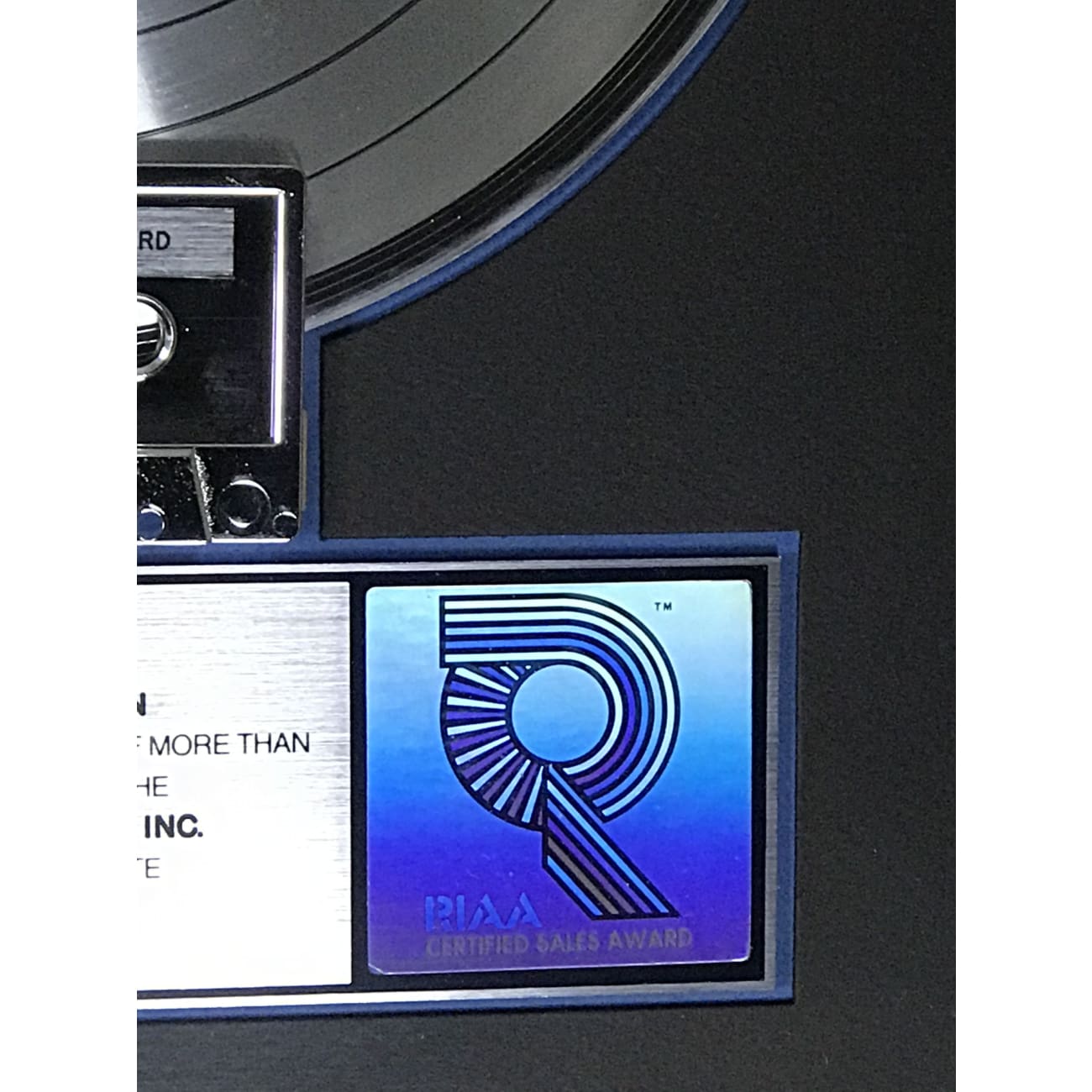 Great White - Twice Shy RIAA Platinum Album Award - Vintage Music Collectible for Fans & Display