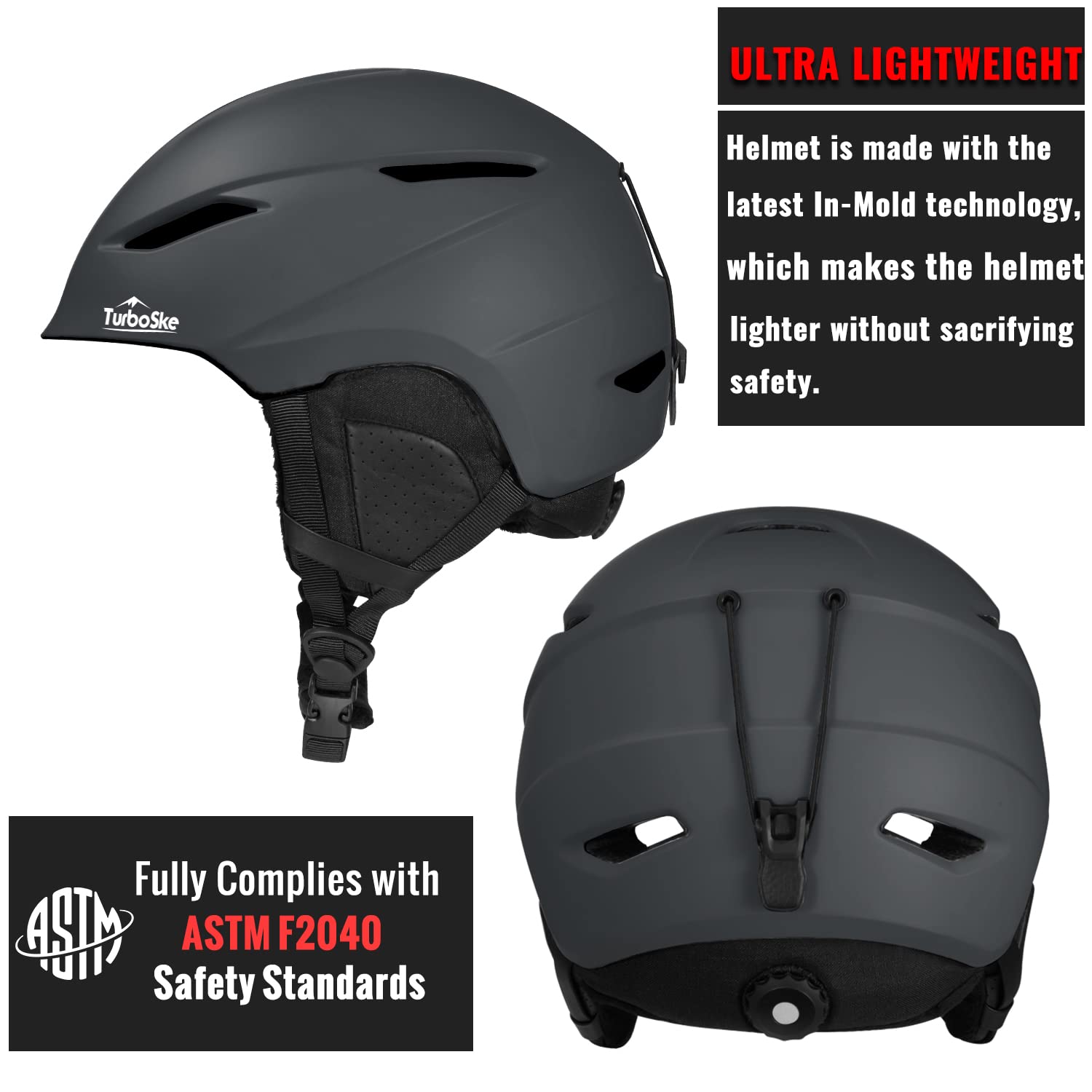 Best Ski & Snowboard Helmet for Men, Women & Youth - Lightweight ASTM Certified Snow Sports Helmet with Audio Compatibility | Perfect for Skiing, Snowboarding & Winter Sports