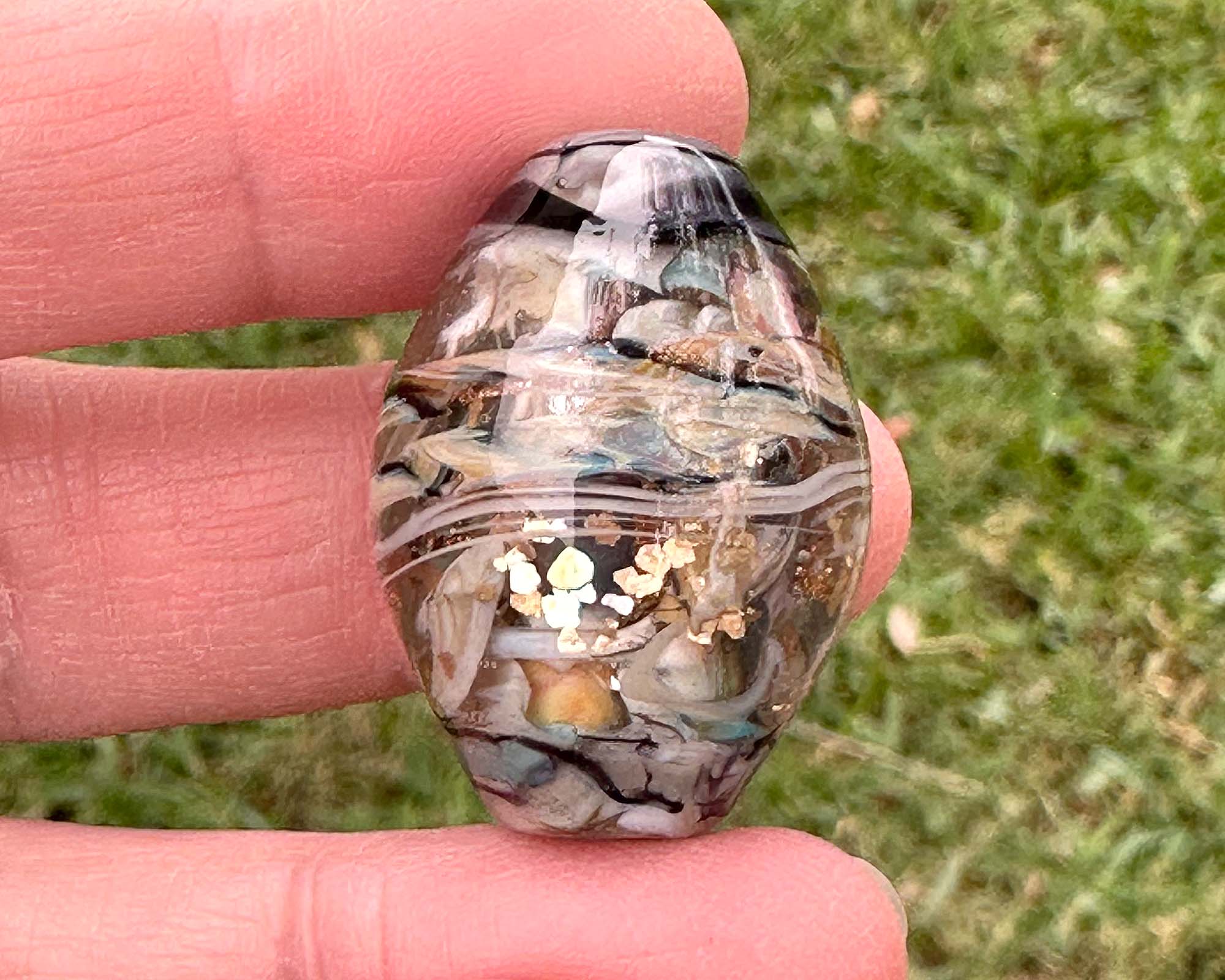 Handmade Cosmic Golden Twist Lampwork Glass Focal Bead for Jewelry Making - Perfect for Necklaces, Bracelets & DIY Craft Projects