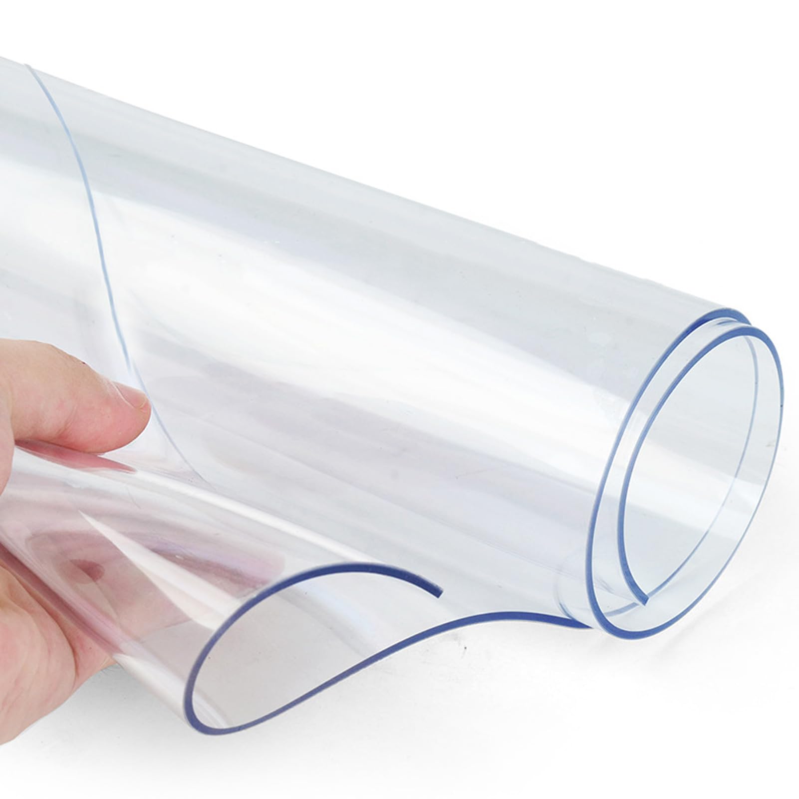 ZARBAILRE 39x63in Thick Clear PVC Table Protector - Durable Rectangular Plastic Tablecloth Desk Pad for Coffee, Dining, Office, End Tables - Ideal for Home, Office, and Event Use