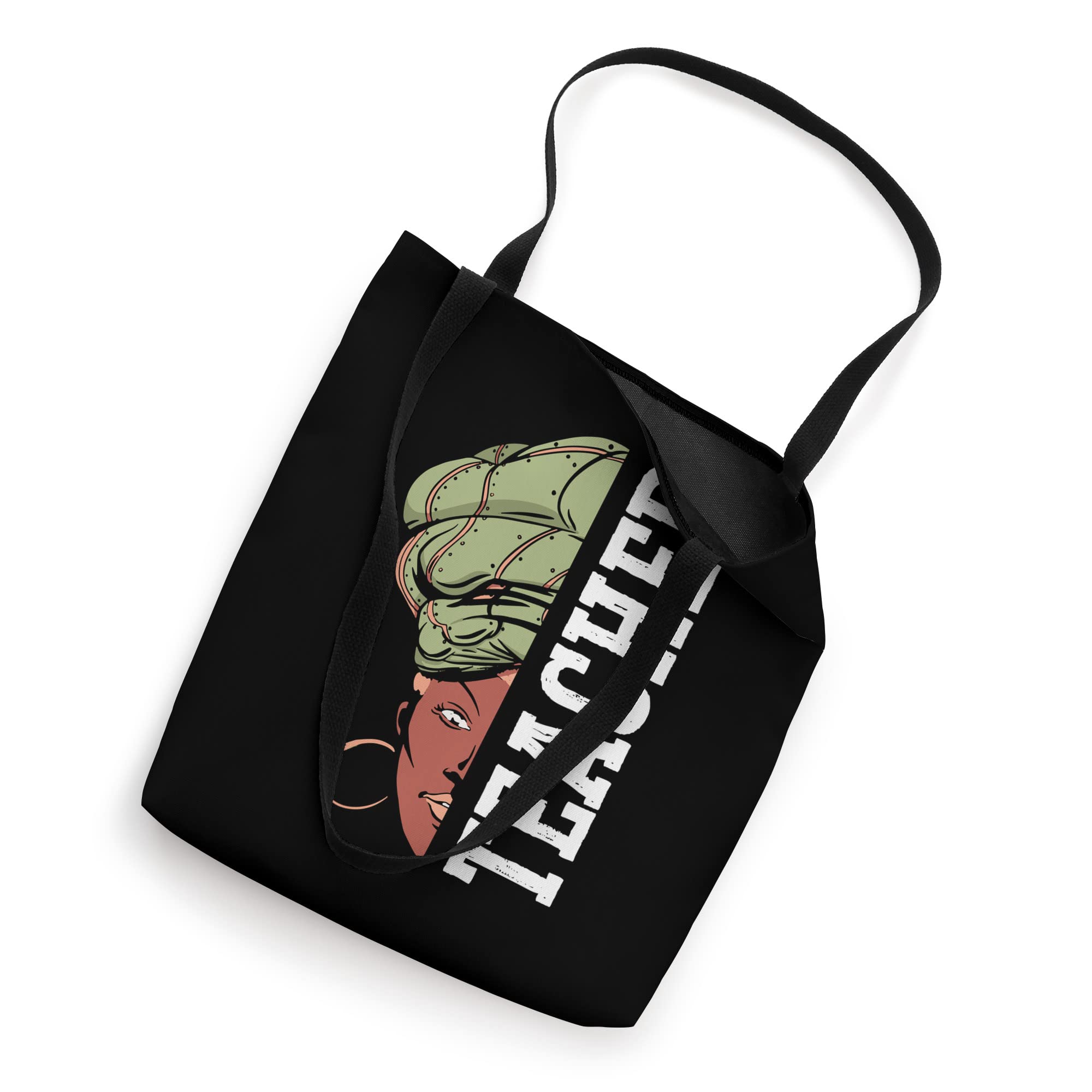 African American Teacher Tote Bag - Durable Cotton Canvas Educator Gift for School, Work & Everyday Use - Black History Month & Education Apparel