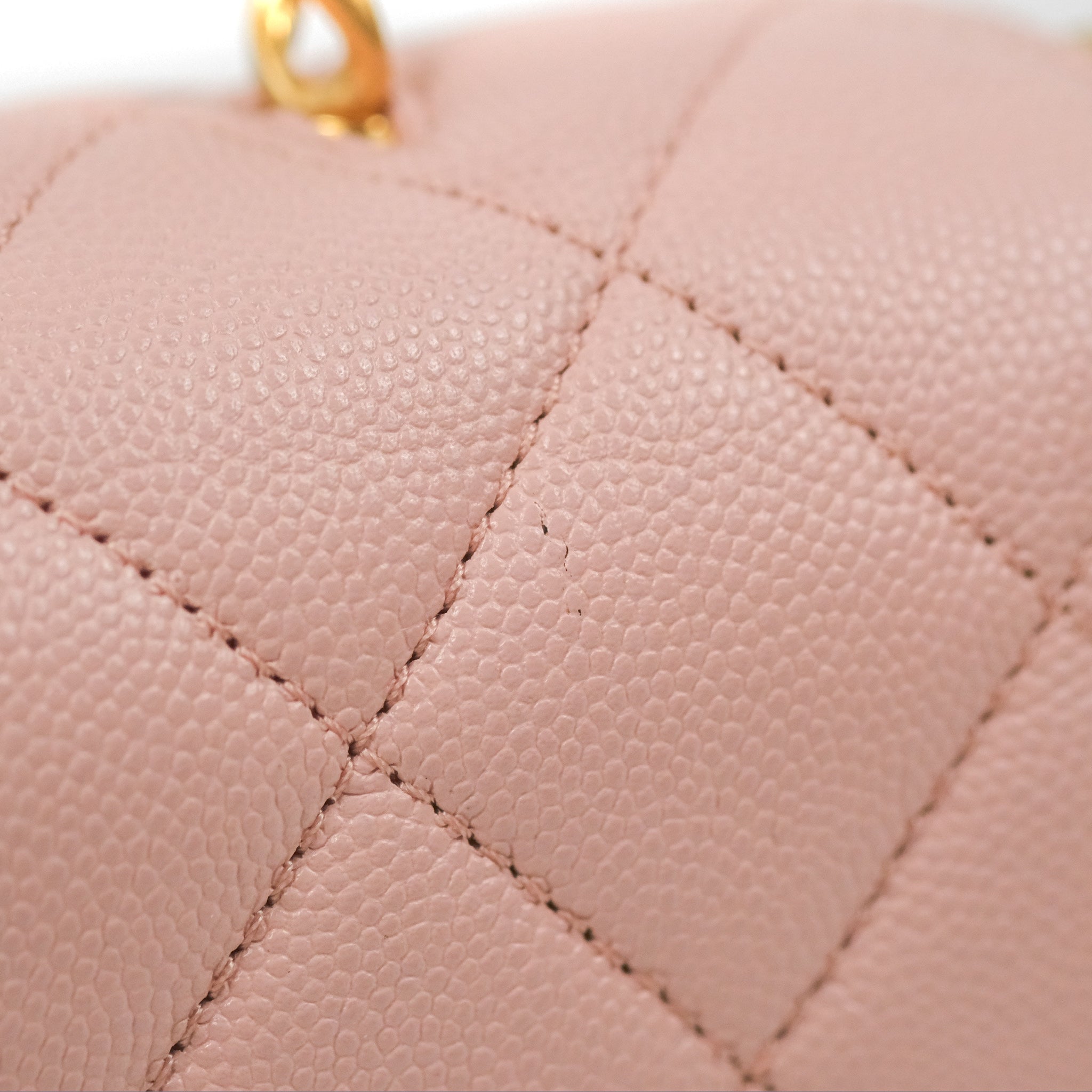 Chanel Carry Me Top Handle Flap Bag in Pink Caviar Leather with Aged Gold Hardware 23S Collection - Perfect for Date Nights, Parties & Special Occasions