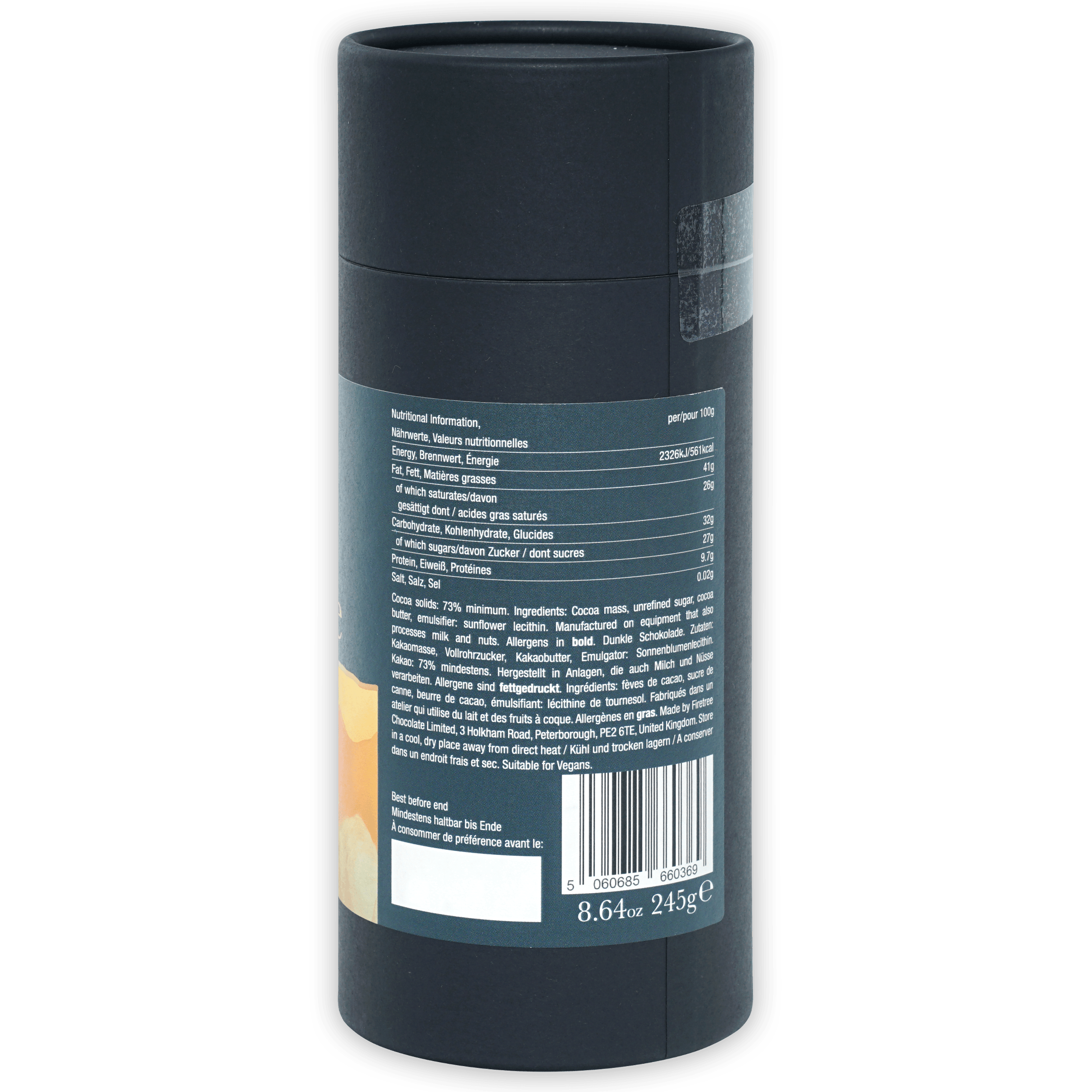 Premium 73% Dark Drinking Chocolate from Firetree - Rich & Smooth Hot Cocoa Mix for Cozy Nights & Winter Warmth