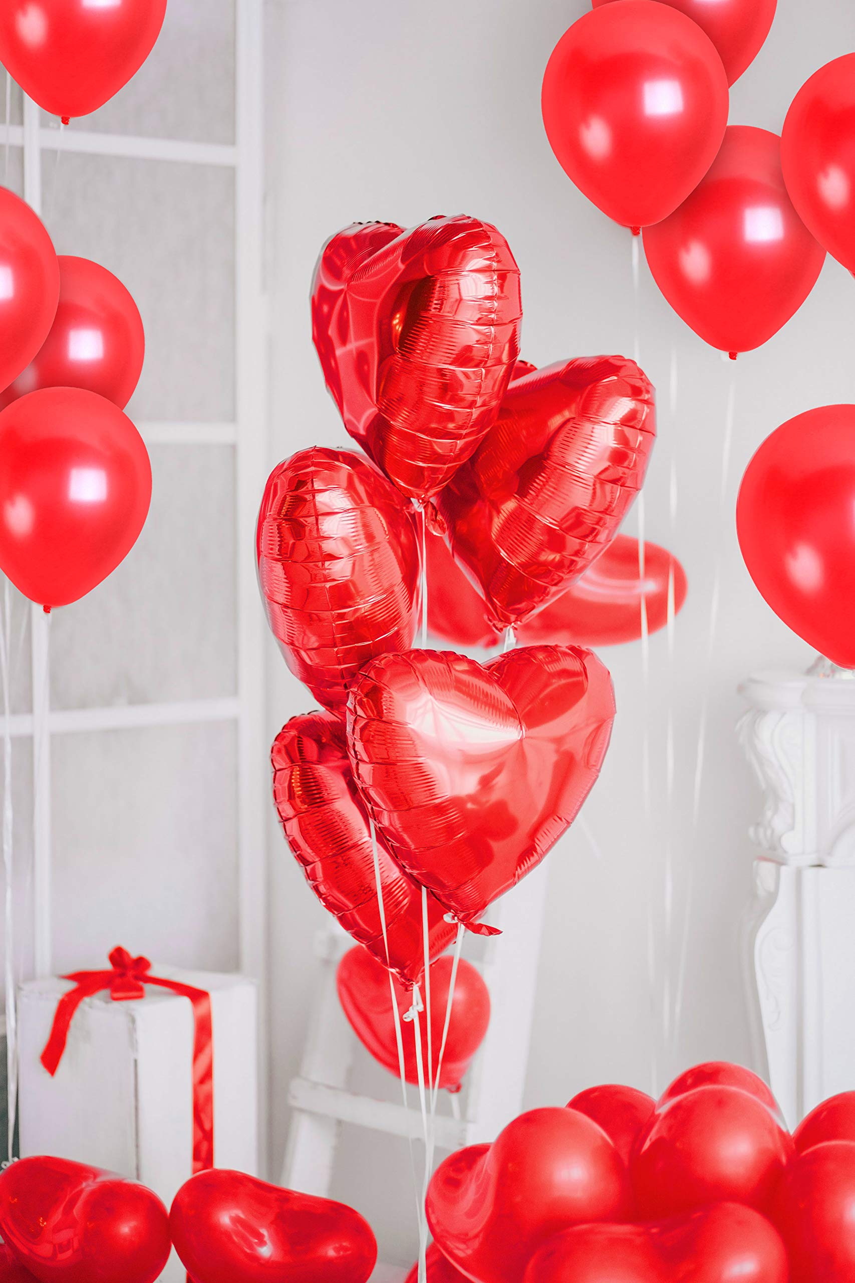 Pearlized Ruby Red Metallic Latex Balloons - 12 Inch Bulk Pack of 36 for Parties, Weddings & Events - Premium Quality Red Balloons for Birthday Decorations, Baby Showers & Celebrations