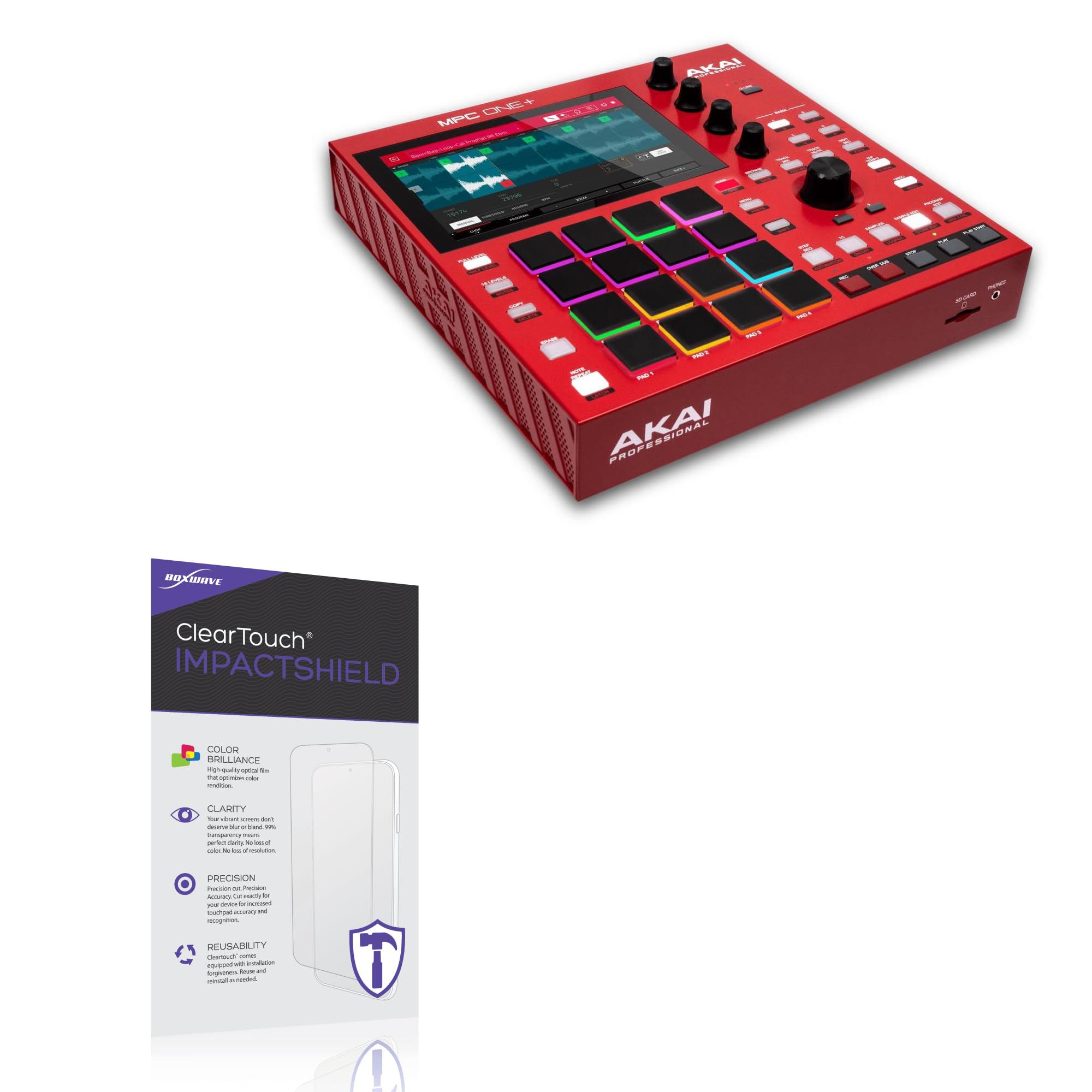 BoxWave ClearTouch ImpactShield Screen Protector (2-Pack) for Akai MPC One+ - Flexible Film, Anti-Scratch & Shatterproof Protection | Perfect for Music Producers & DJs in Studios & Live Performances