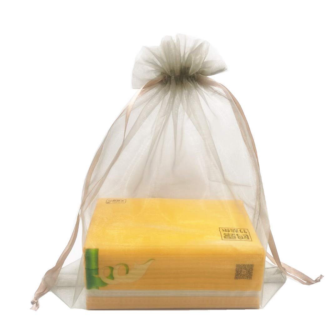 100pcs 10x12 Inch Organza Drawstring Bags - Elegant Gift Pouches for Christmas, Jewelry, Party Favors & Wedding Gifts | Perfect for Holiday Packaging, Bridal Shower Favors, and Small Item Storage