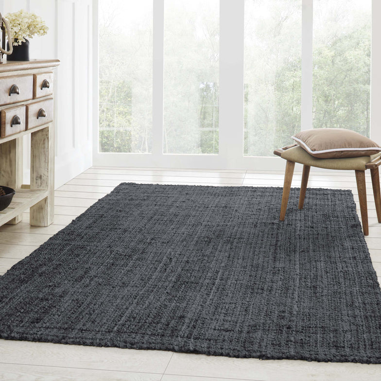 Kula Braided Jute Handwoven Reversible Indoor Area Rug - Eco-Friendly Natural Fiber Floor Mat for Living Room, Bedroom & Nursery Decor