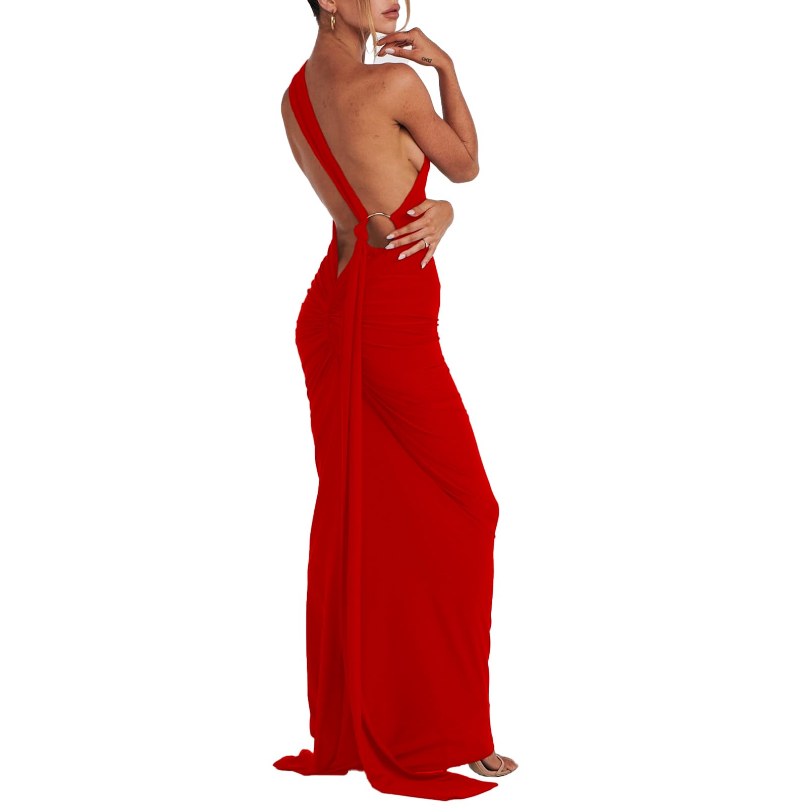 Sexy Backless Maxi Dress for Women - Elegant Sleeveless Open Back Bodycon Party Dress for Night Out, Cocktail & Special Occasions | Perfect for Date Night, Club & Evening Events
