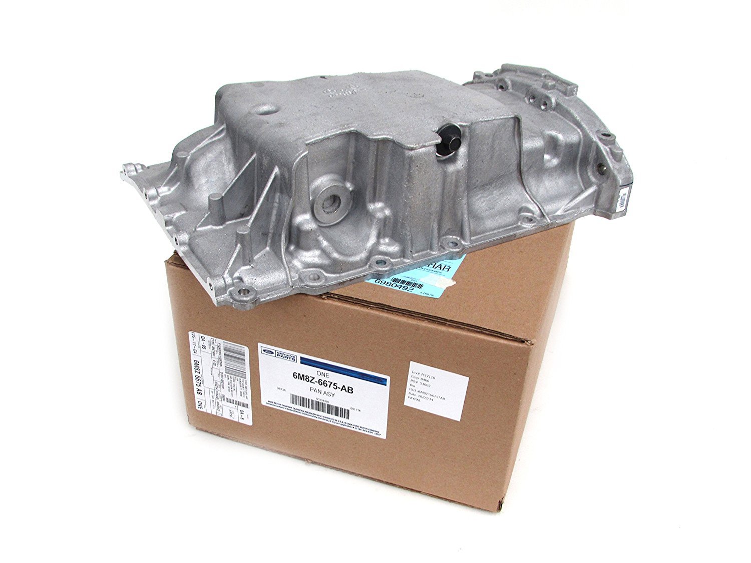 Ford 6M8Z-6675-AB Engine Oil Pan Assembly - Replacement Oil Pan for Ford Vehicles - Perfect for Engine Maintenance & Repair
