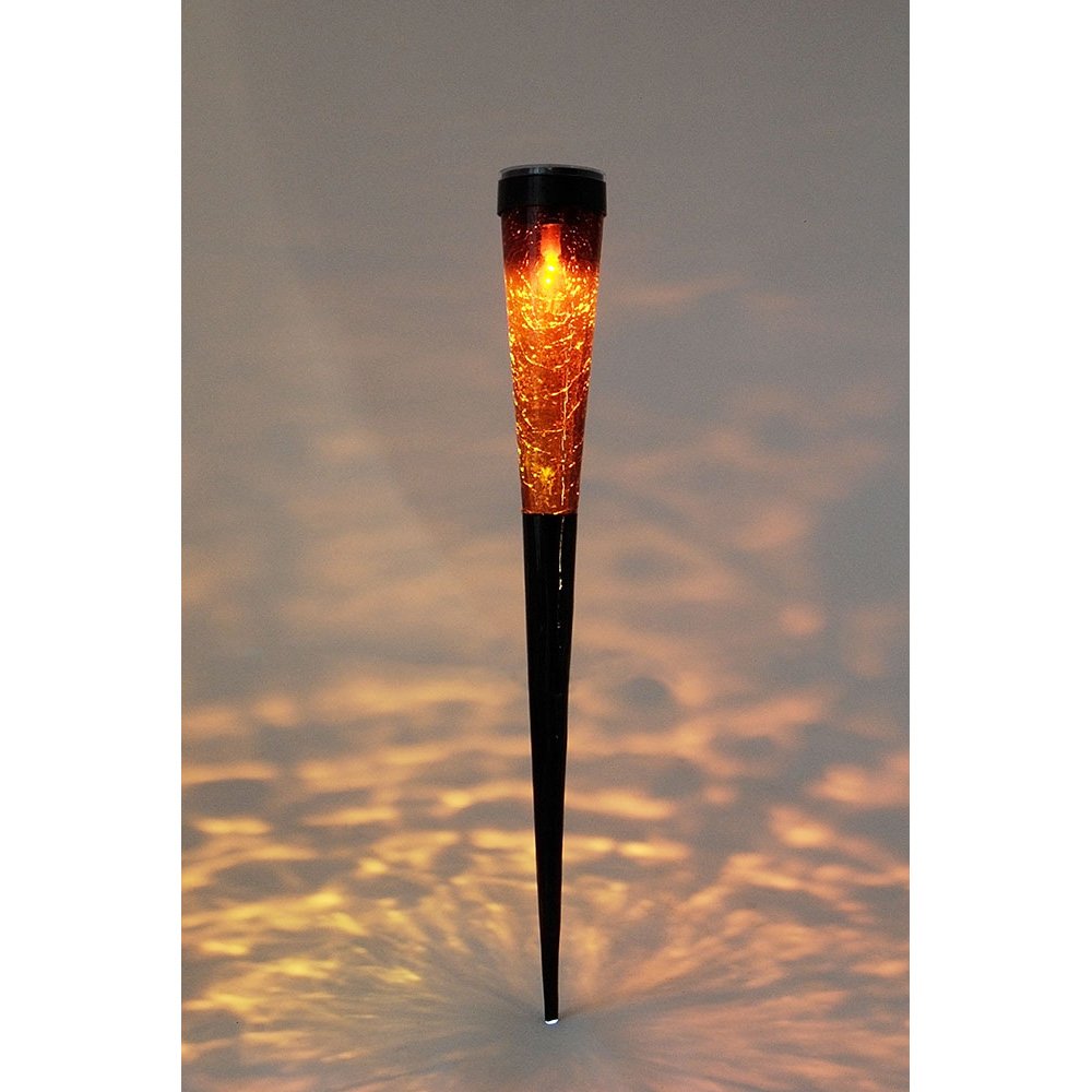 Achla Designs Solar Sparkle Cone Garden Path Lights - 3 Pack, Red | Outdoor Solar Landscape Lighting for Walkways, Driveways & Garden Decor