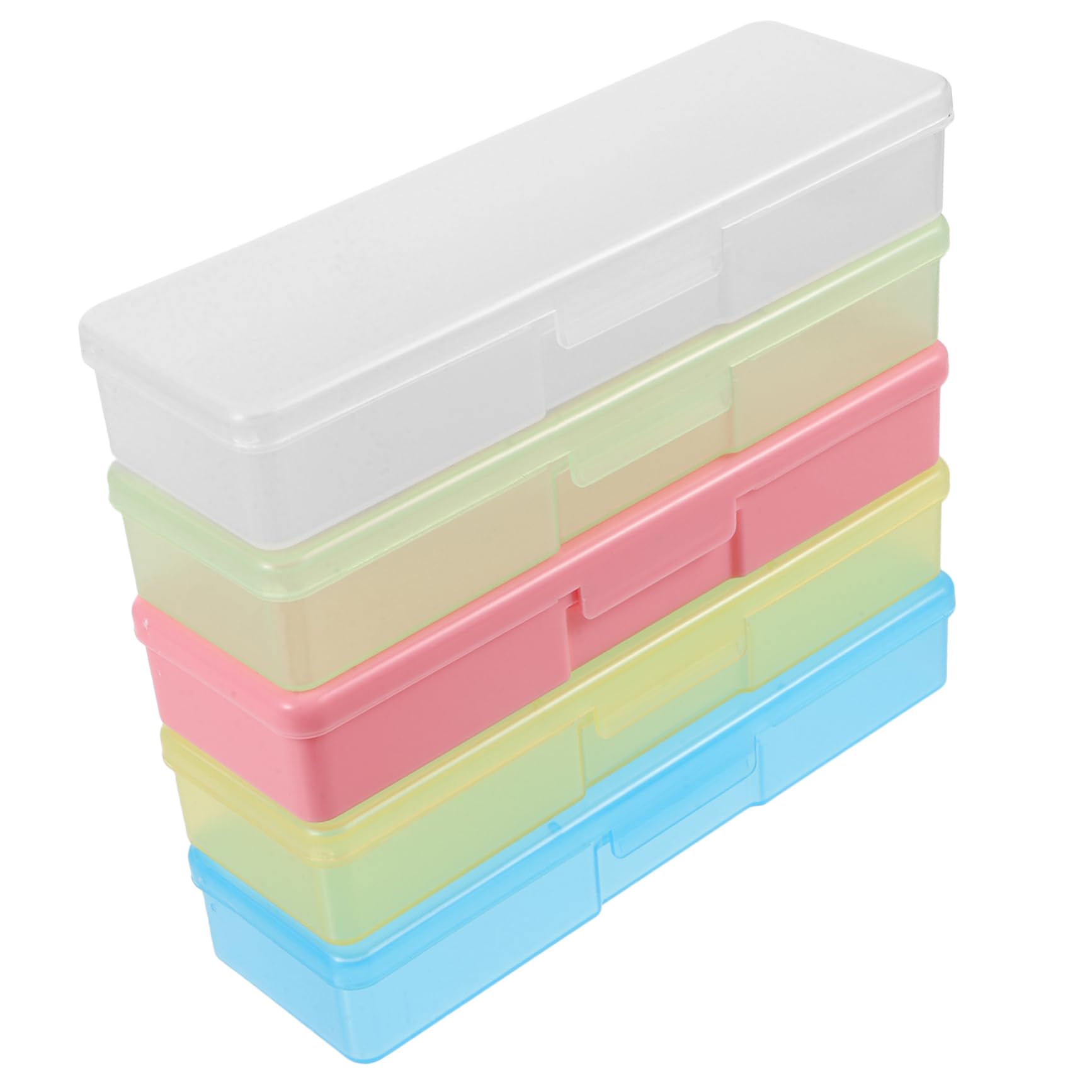 minkissy 5 Pack Plastic Tweezer Holder Case for Eyelash Extensions - Professional Lash Tweezers Storage Box for Salon, Home & Travel Use