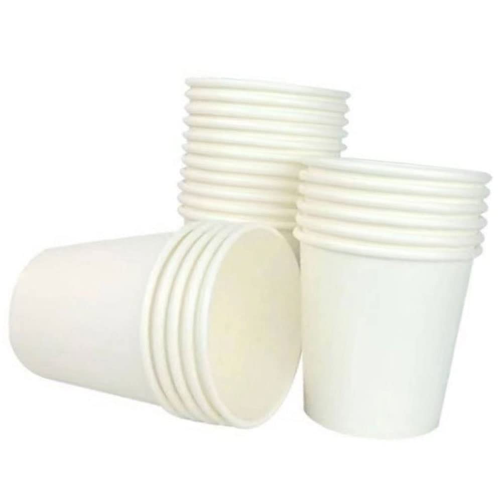 Biodegradable 4/7/8 Oz Disposable Paper Cups - Eco-Friendly Brown & White Coffee Cups for Hot Drinks | Perfect for Parties, Events, Camping & Outdoor Gatherings