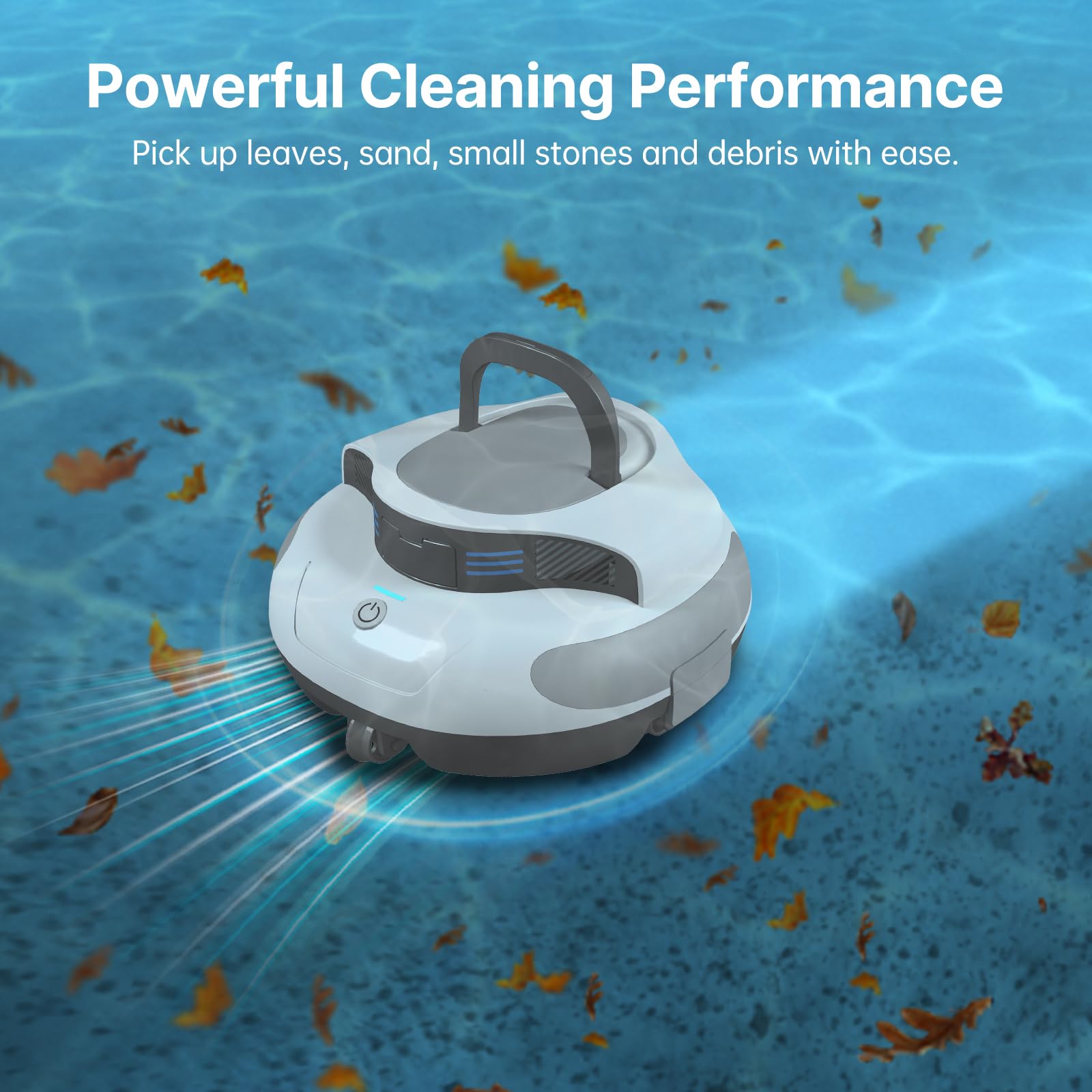 POOLPURE Cordless Robotic Pool Vacuum Cleaner - 2 Hour Runtime, Self-Parking, Dual-Motor, Automatic for In-Ground & Above Ground Pools up to 40ft | Perfect for Weekly Pool Maintenance & Leaves-Free Cleaning