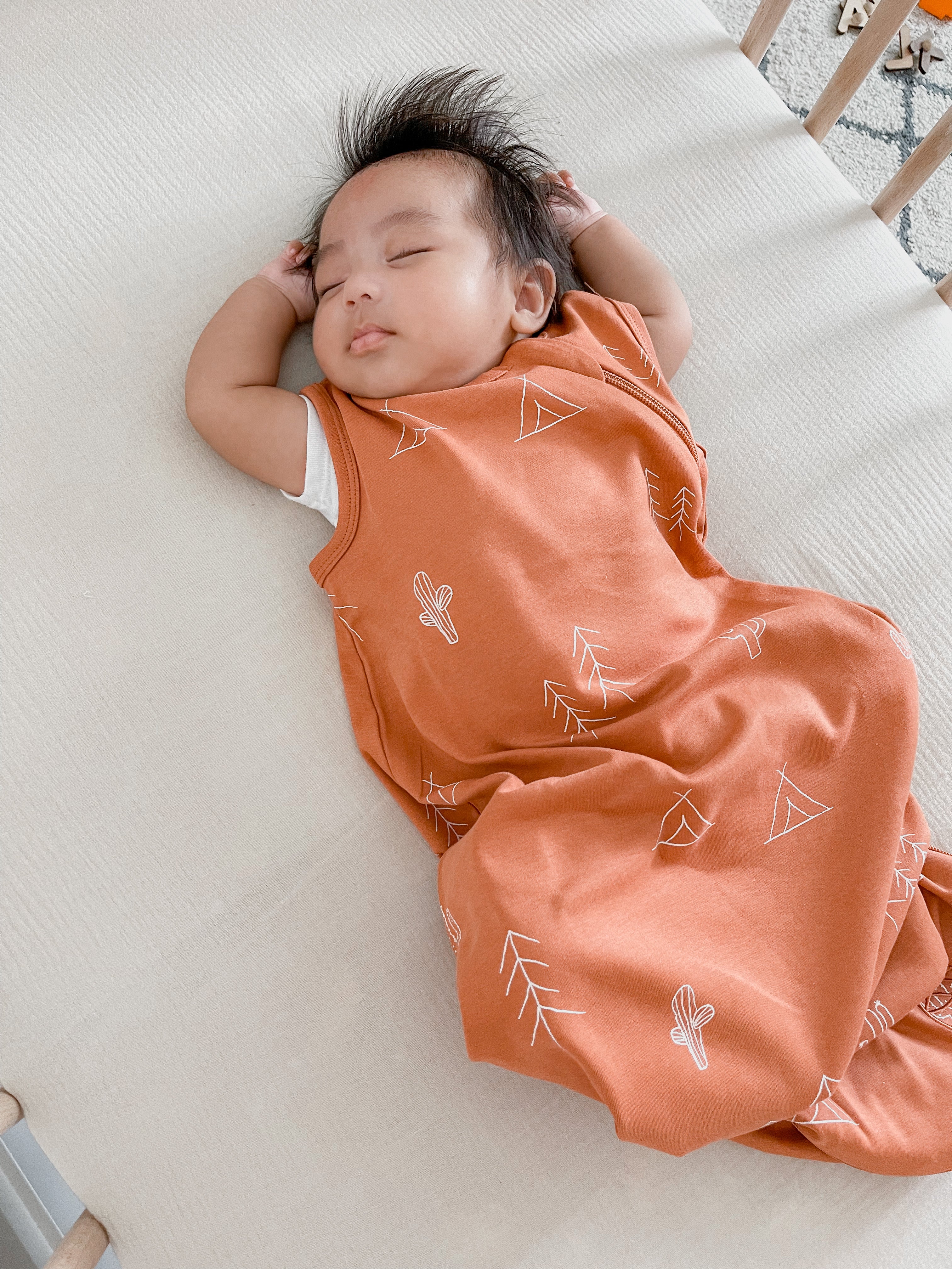 Ecolino Organic Cotton Baby Sleep Sack - Breathable & Comfortable for Newborns & Toddlers - Perfect for Nursery, Travel & Bedtime - Desert Design