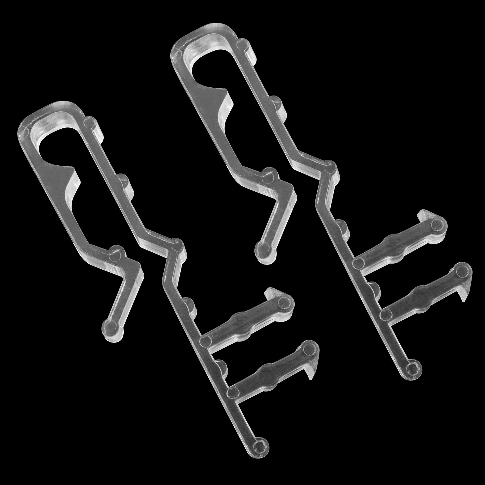 20pcs Clear Plastic Valance Clips for Vertical Blinds - Invisible Faux Wood Blind Clips, Heavy Duty Curtain Holders - Perfect for Home, Office & Window Decor