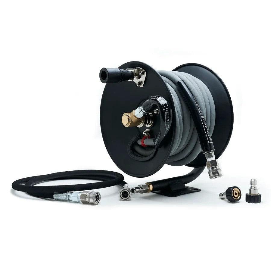 MTM Hydro 50-Foot Premium Garden Hose Reel Kit - Heavy Duty, Easy Assembly - Perfect for Lawn Care, Car Washing & Outdoor Watering