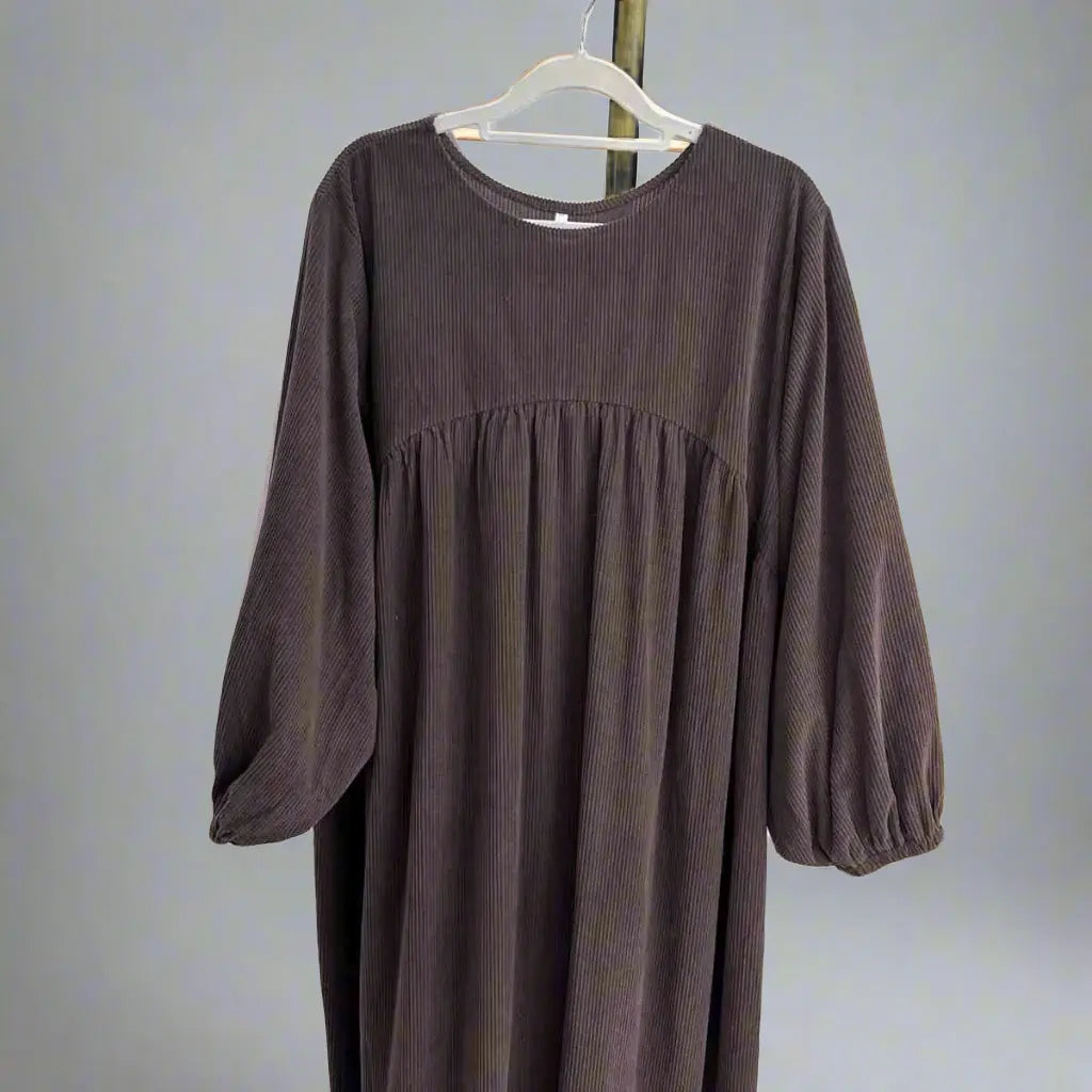 Stylish Winter & Fall Thick Corduroy Abaya Dress for Women - Modest Islamic Fashion for Daily Wear & Special Occasions
