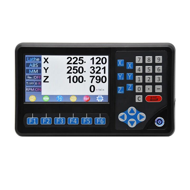 3 Axis Digital Readout (DRO) with LCD Display - Multi-Function for Linear Scale, Magnetic Scale & Rotary Encoder - Compatible with Lathe, Milling, Drill & Boring Machines | Precision Measurement for Metalworking & CNC Machining