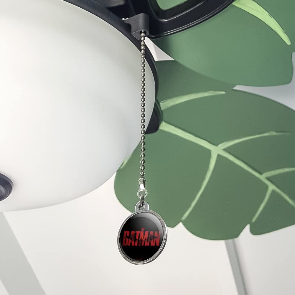 The Batman Logo Ceiling Fan Light Pull Chain - DC Comics Superhero Home Decor for Bedroom, Game Room & Man Cave