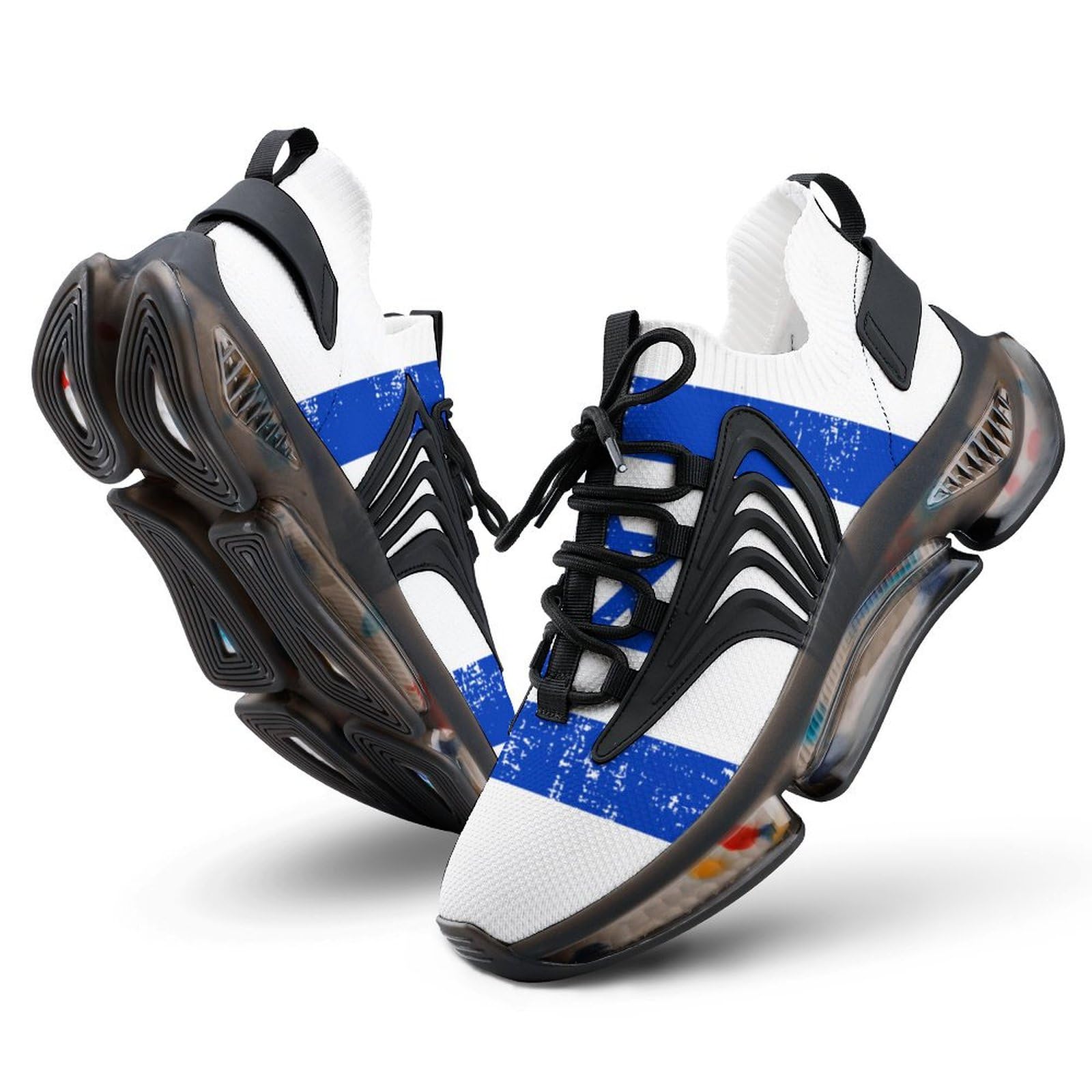Vintage Israel Flag Men's Running Shoes - Lightweight Athletic Sneakers for Gym, Hiking & Casual Wear | Comfortable Sport Shoes for Training, Walking & Outdoor Activities