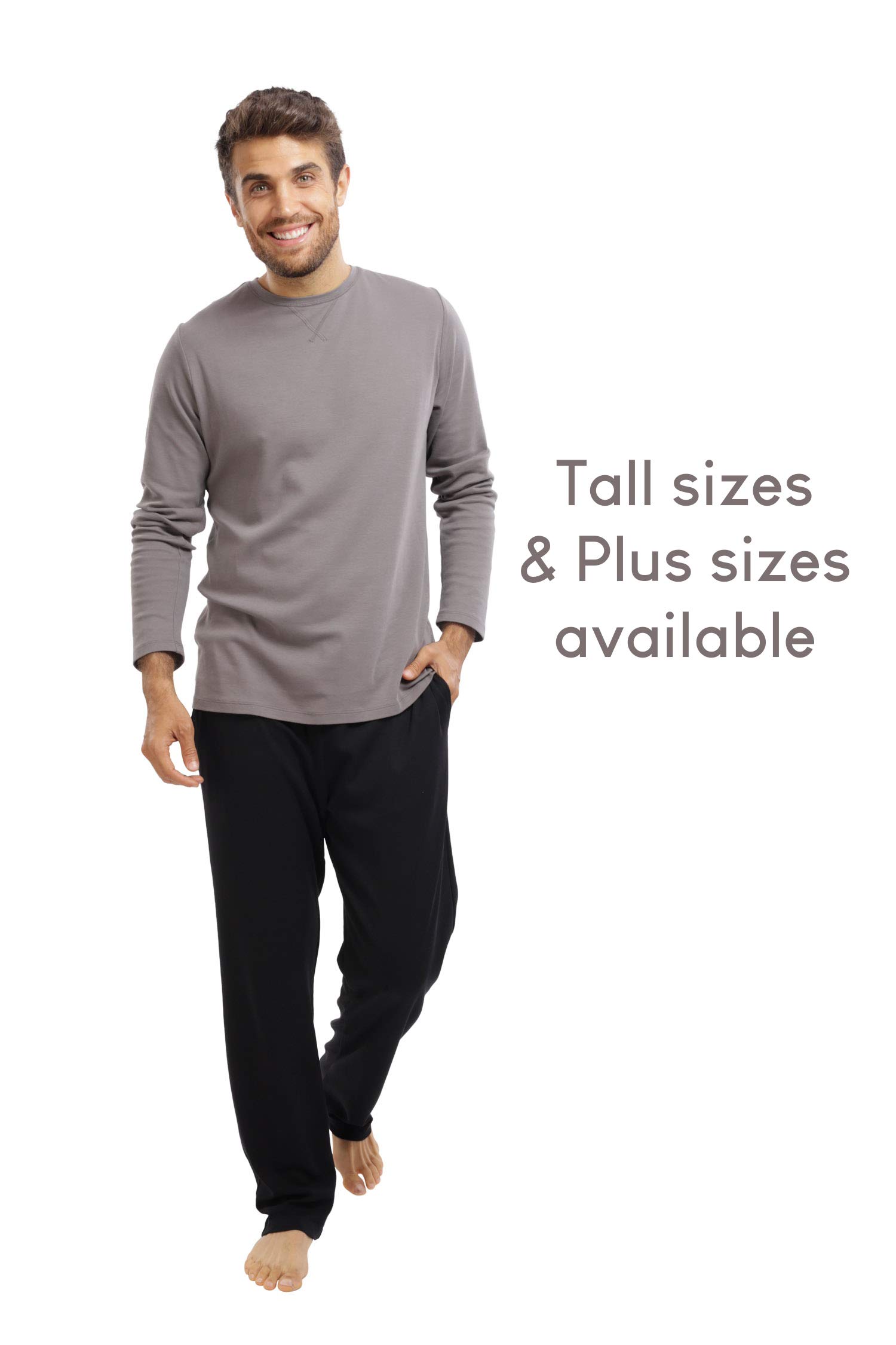 Premium Pima Cotton Men's Pajama Set - Ultra Soft Lounge Wear for Sleeping & Relaxing - Perfect for Weekends, Travel and Home Comfort