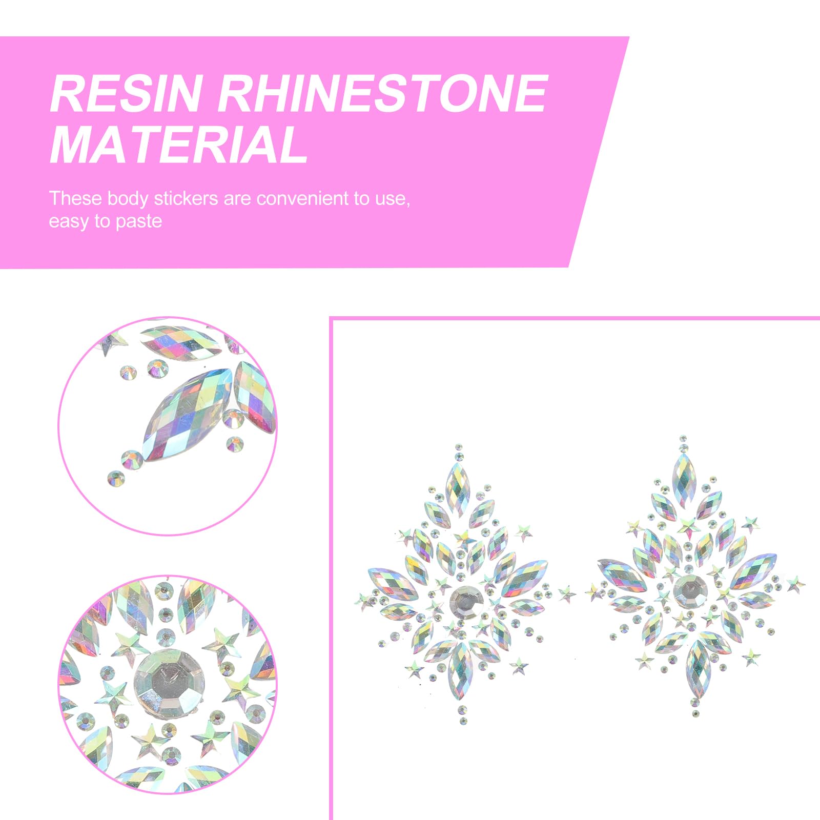 Sparkling Rhinestone Face & Body Gems - Self-Adhesive Nipple Stickers, Tattoo Jewels for Women - Perfect for Carnival, Bachelorette Parties & Festival Outfits