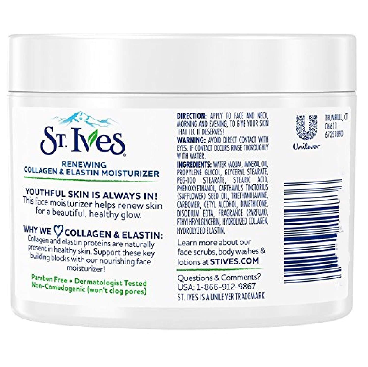 Collagen Facial Cream for Face - Reduces Fine Lines & Wrinkles - 10oz - Anti-Aging Moisturizer for Day & Night Use