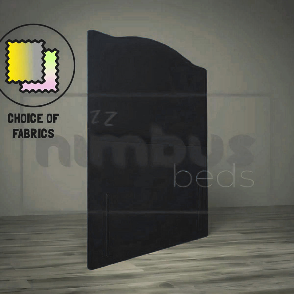 Modern Floor Standing Curve Headboard - Elegant Upholstered Bed Frame for Master Bedroom & Guest Room Decor