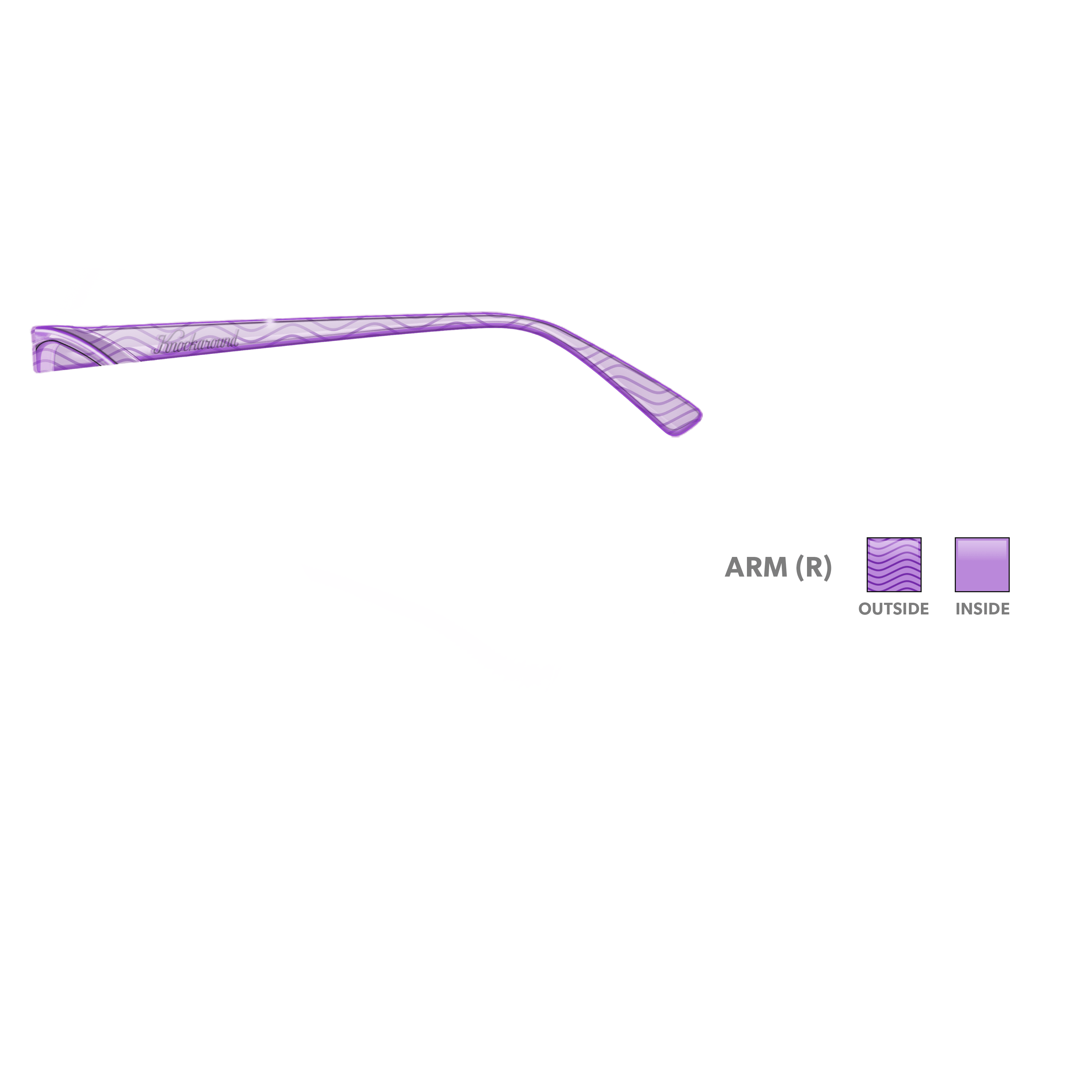 Knockaround Mai Tais Polarized Sunglasses - Custom Arm Design in Lilac Lane Color | Perfect for Beach, Driving & Outdoor Activities