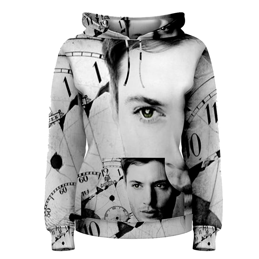 Custom 3D Printed Jensen Ackles Supernatural Women's Hoodie Sweater - Perfect for Cosplay, Fan Gifts & Casual Wear