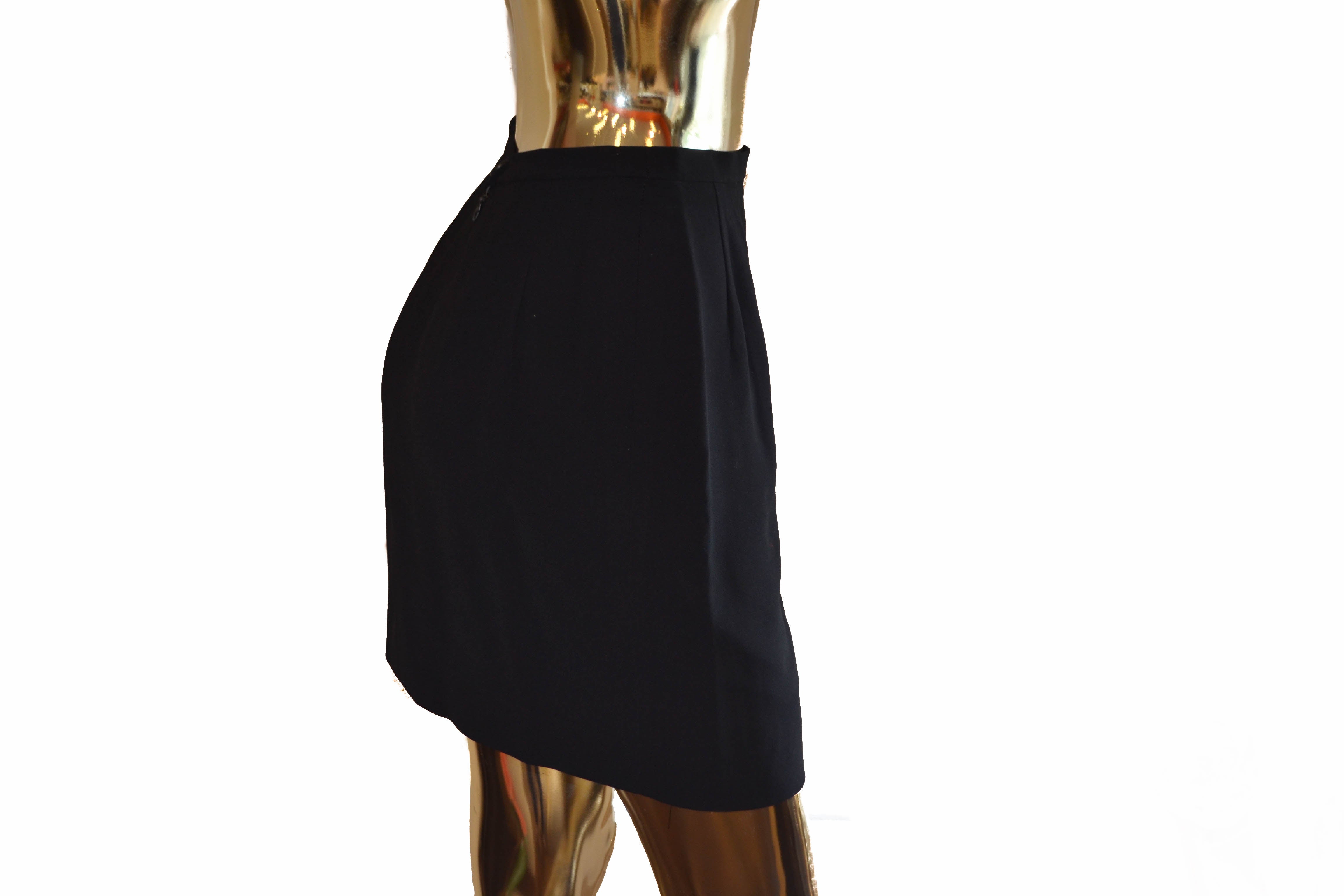 Authentic Celine Black Mini Skirt Size 40 | Luxury Designer Skirt for Women | Perfect for Parties, Dates & Night Out