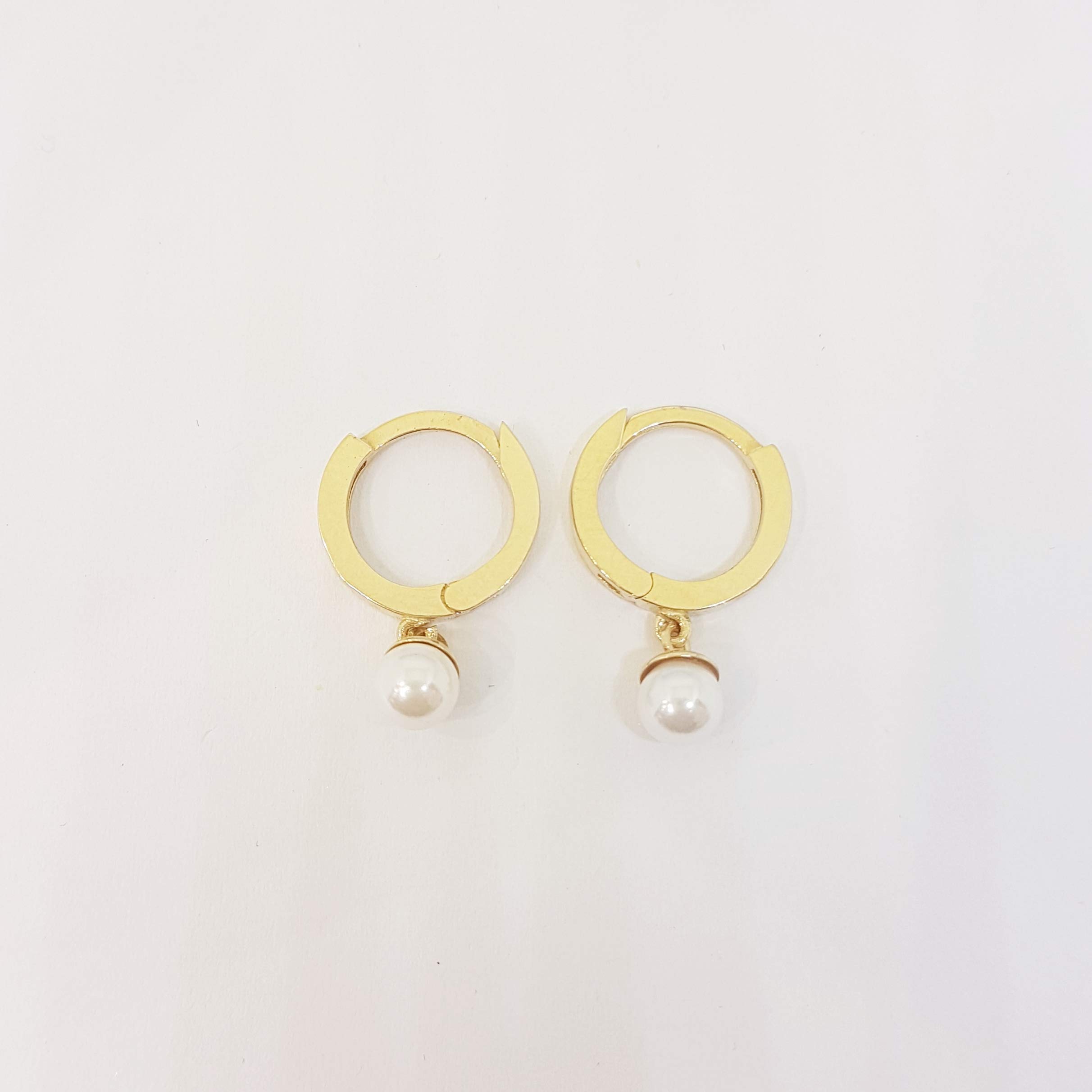 14K Solid Gold Freshwater Pearl Hoop Earrings for Women | 6mm Cultured Pearl Jewelry, June Birthstone Gift for Mom, Wife, Girlfriend | Perfect for Weddings, Anniversaries & Special Occasions