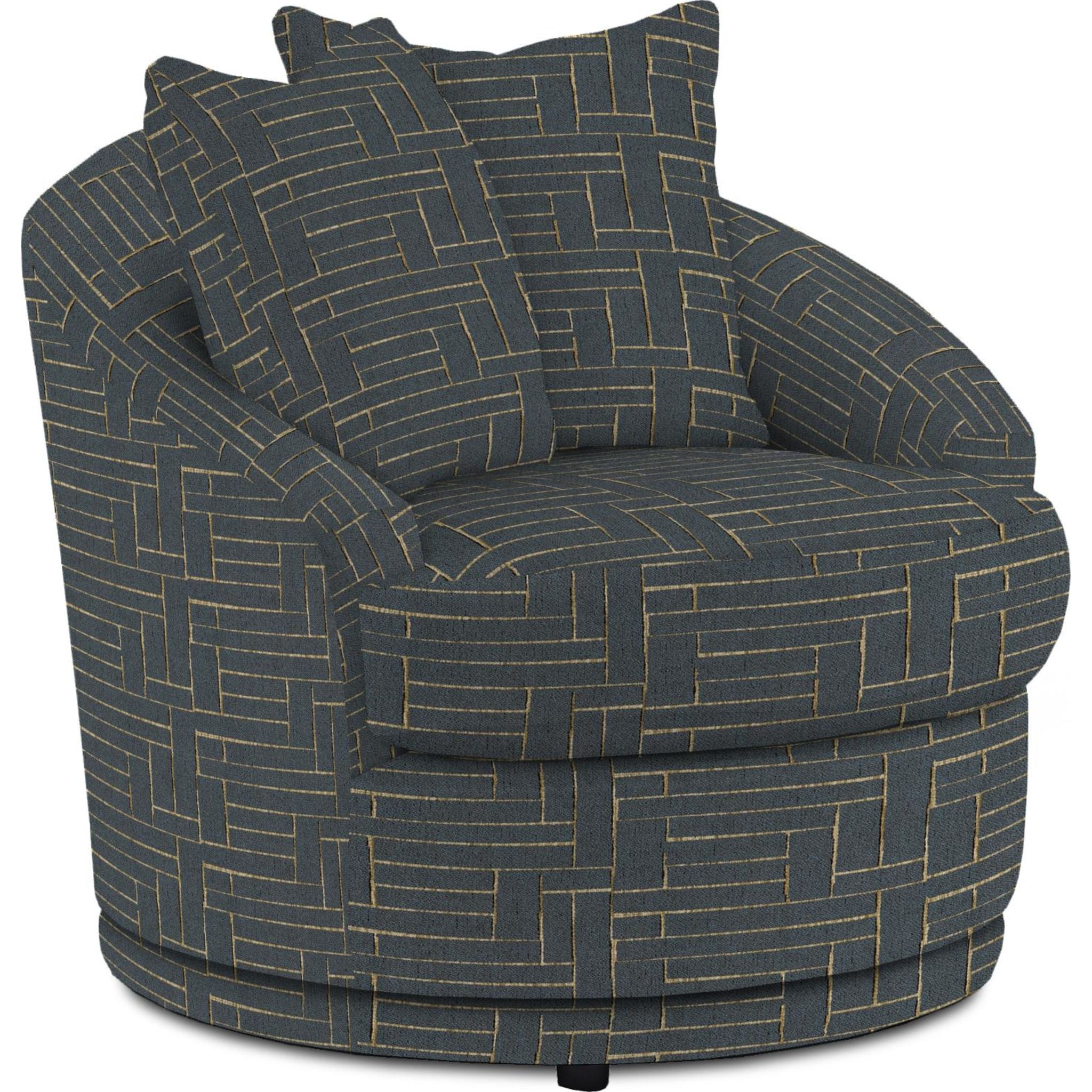 Alanna Modern Swivel Chair with Mineral Upholstery - Stylish Accent Chair for Living Room, Bedroom, or Office