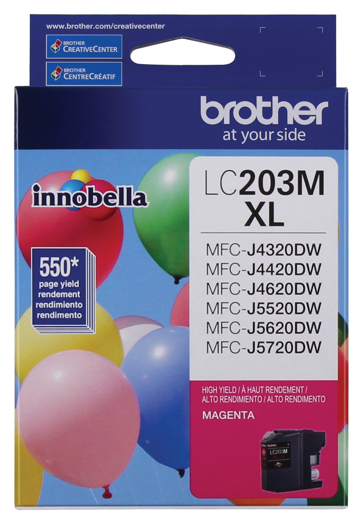 Brother LC203M High Yield Magenta Ink Cartridge - Compatible with Brother Printers | Ideal for Home, Office & School Printing Needs