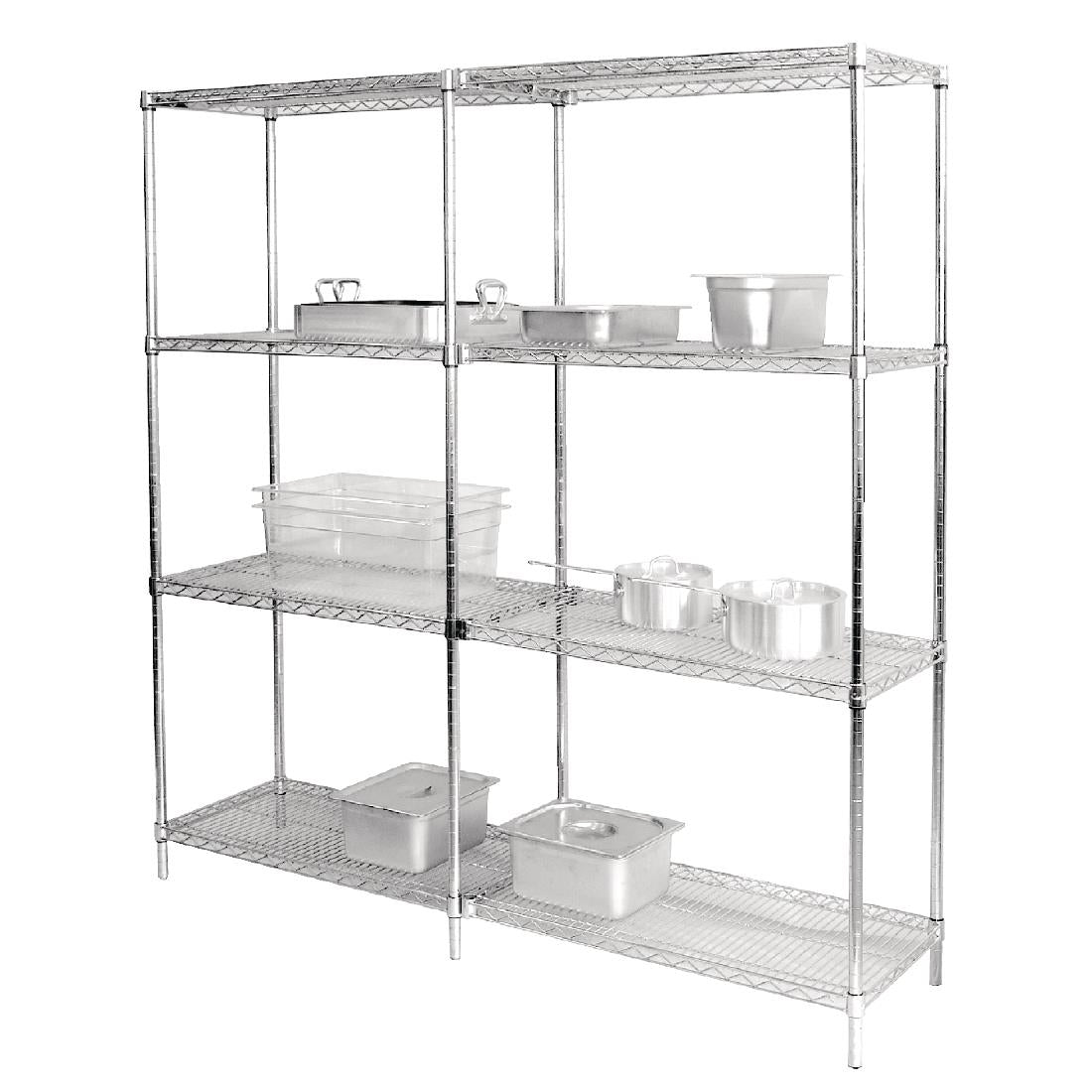 2 Pack Vogue Chrome Wire Shelves 60