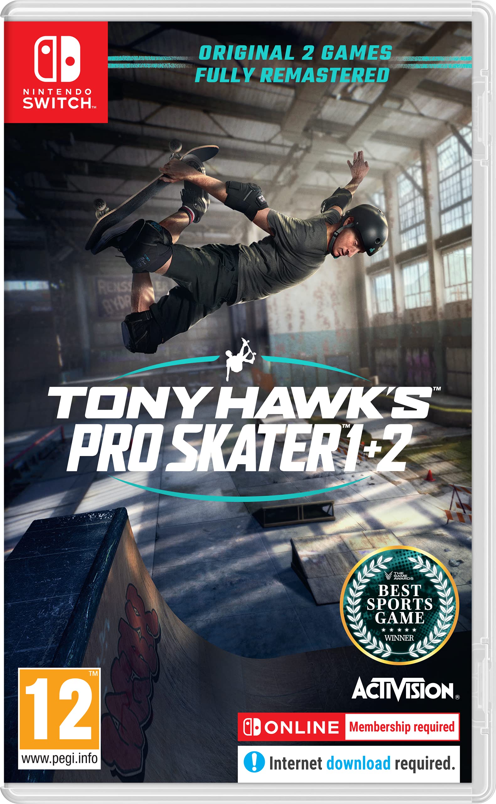Tony Hawk Pro Skater 1 & 2 - Nintendo Switch Game - Remastered Skateboarding Video Game for Kids & Adults - Perfect for Home Entertainment & Competitive Gaming