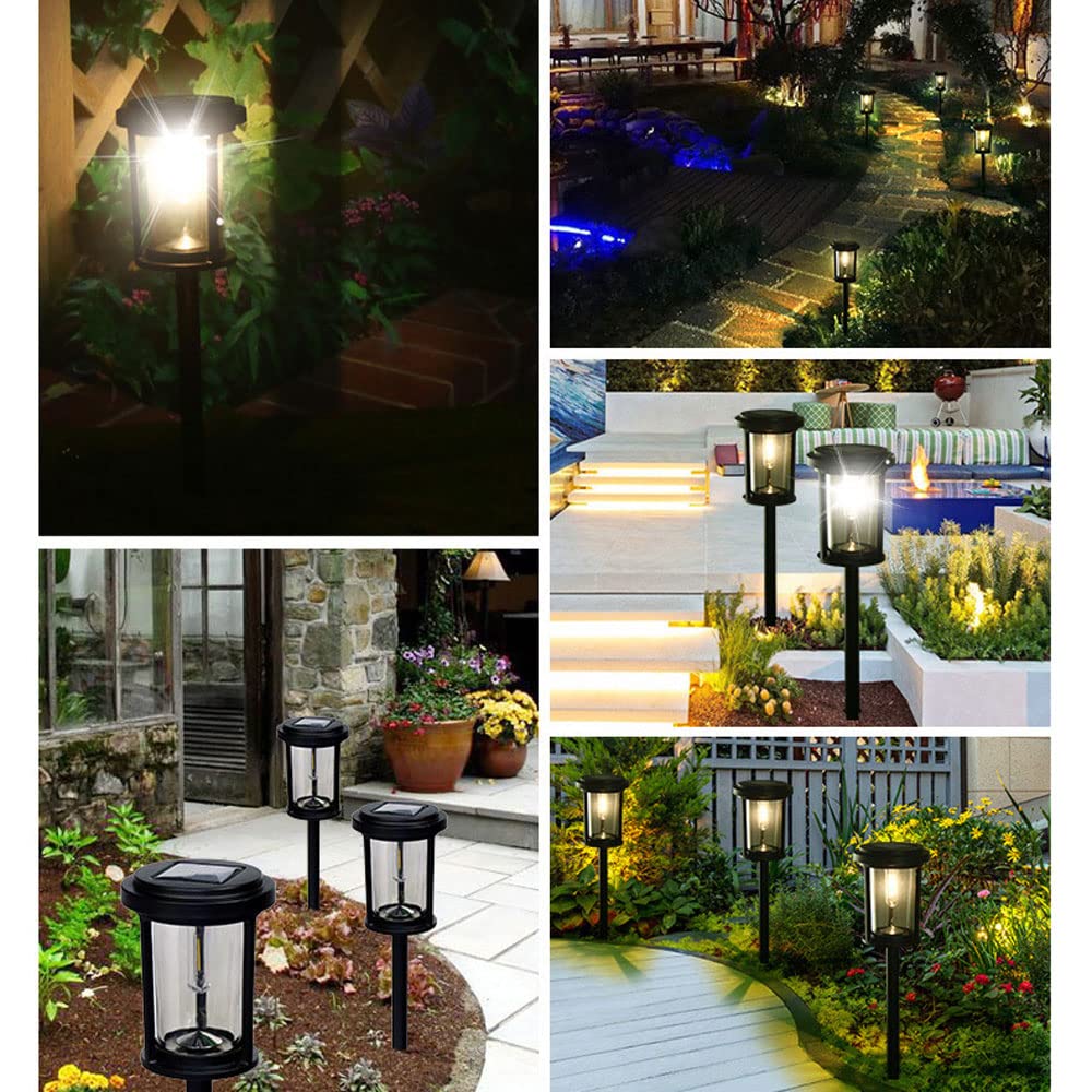 Solar Powered Outdoor Post Lights - Waterproof LED Garden Lantern for Courtyard, Villa & Landscape Decoration | Die Cast Aluminum Fixture with Floor Plug | Perfect for Pathways, Driveways & Patio Lighting