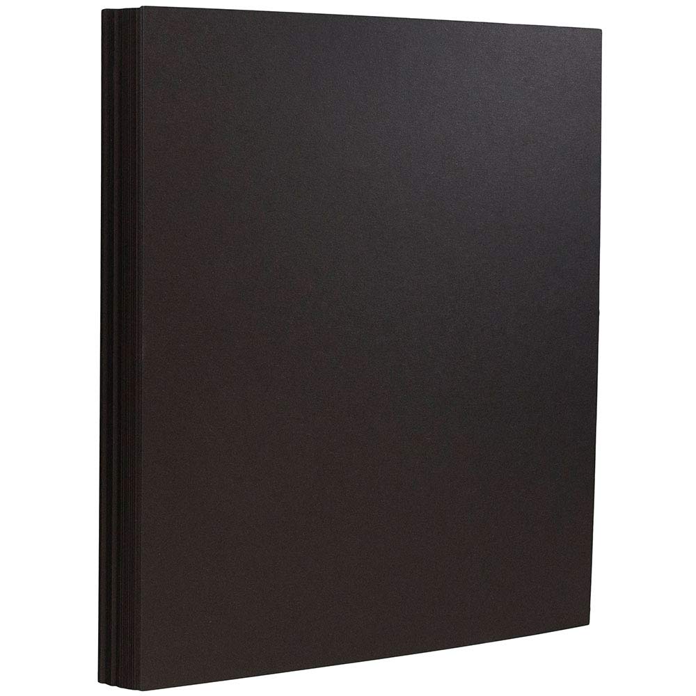 JAM PAPER Matte 65lb Cardstock - 8.5 x 11 Coverstock Paper - 176 GSM Smooth Black - 250 Sheets per Ream - Perfect for Scrapbooking, Invitations & DIY Crafts