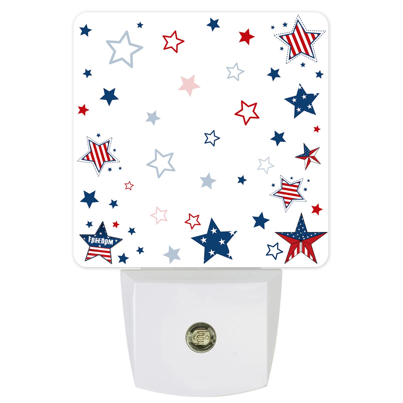USA Flag LED Night Light with Auto Sensor - Perfect for Bedroom & Bathroom