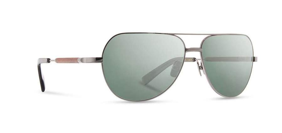 Shwood Redmond Metal Sunglasses - Black Chrome Titanium Frame with G15 Polarized Lenses - Stylish & Durable for Outdoor Activities, Driving & Fashion