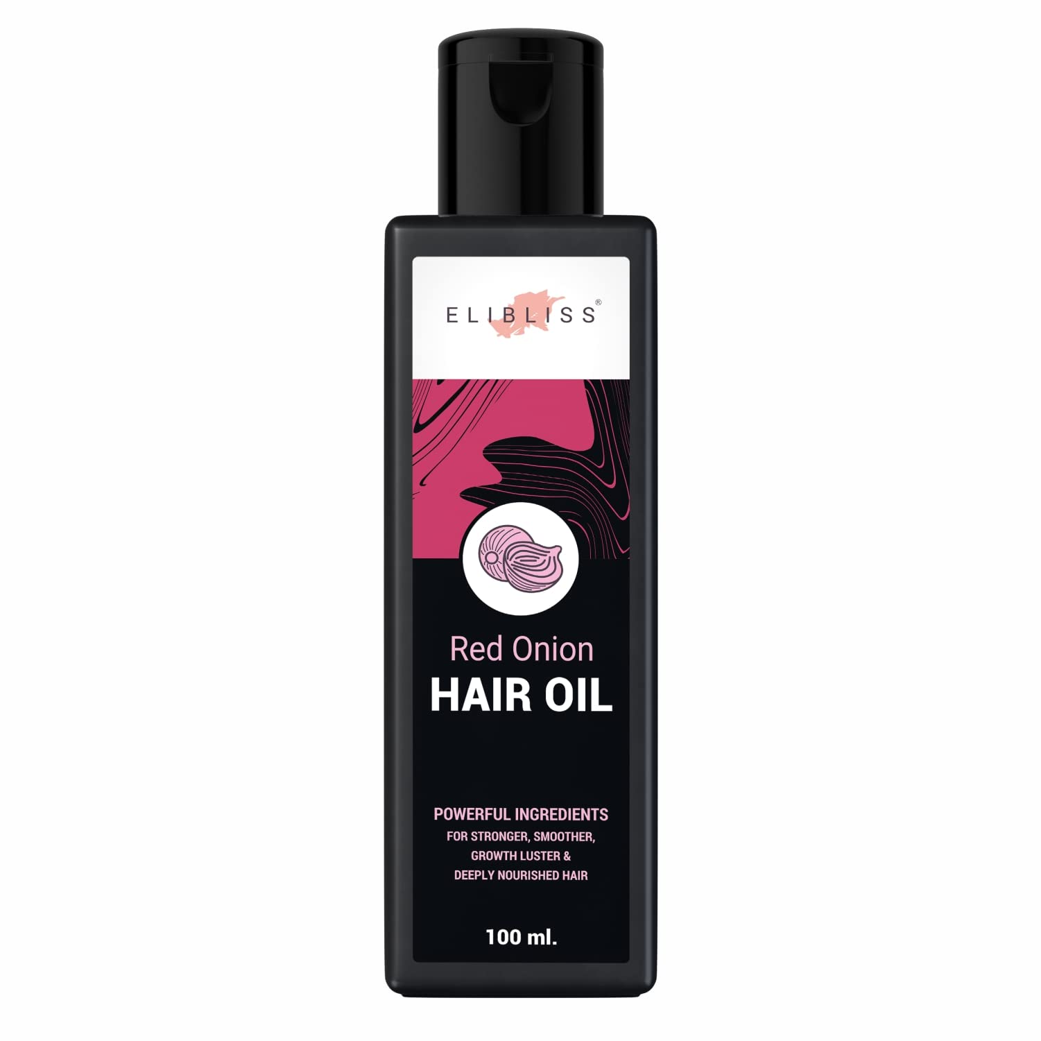 ELIBLISS Red Onion Hair Oil - Promotes Growth & Reduces Hair Fall (100ml) for Silky Hair at Home & Salon