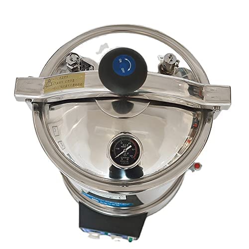 24L Portable Electric Autoclave Sterilizer - Automatic Digital Display, Stainless Steel, High Pressure Steam for Medical, Dental, Tattoo & Beauty Tools (YX-24HDD) - Perfect for Clinics, Salons & Home Use